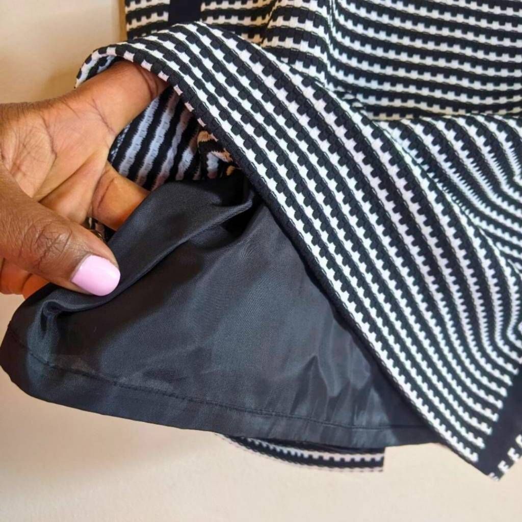 Nine West Nine West Women's Size 8 Pencil Skirt Black White Textured Stretch Office Work Size 30" / US 8 / IT 44 - 11 Thumbnail