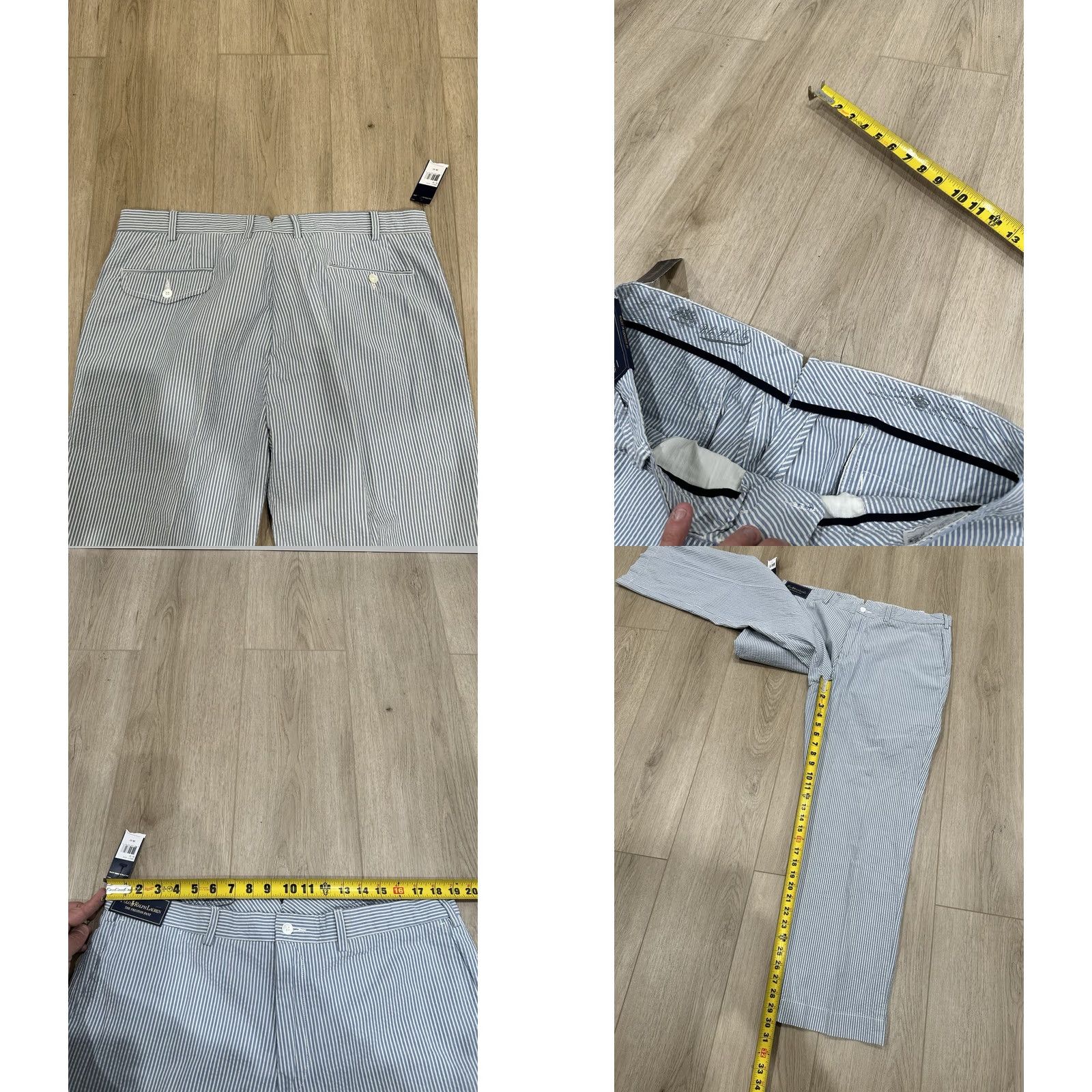 Polo Ralph Lauren NWT Polo Ralph Lauren Preston Pant Mens 38x30 Blue Striped Seersucker Shirt Pants Casual Chino Size US M / EU 48-50 / 2 - 9 Thumbnail