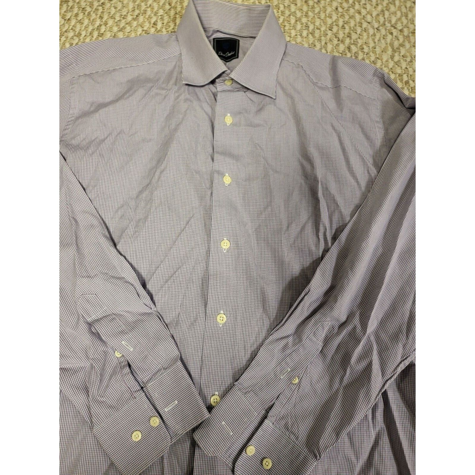 David Donahue David Donahue Mens Dress Shirt 16.5 34/35 100% Cotton Size US L / EU 52-54 / 3 - 3 Thumbnail