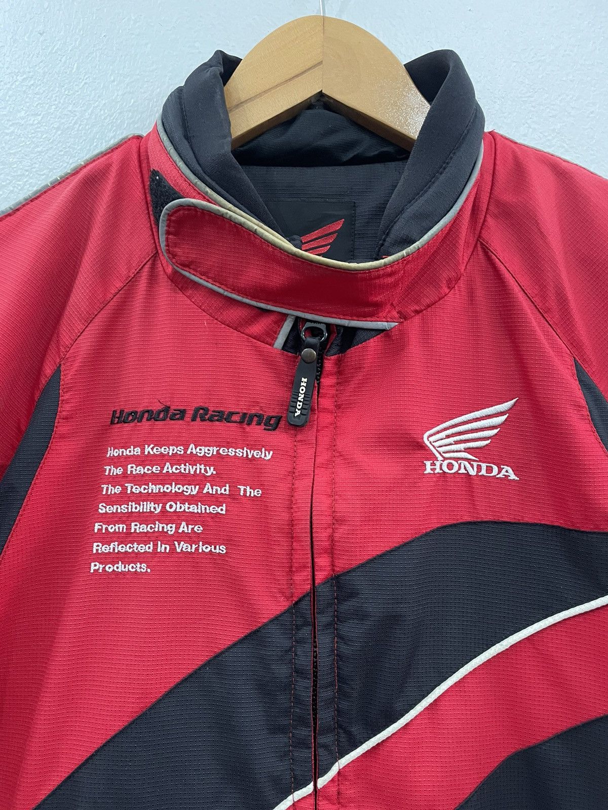 Honda × Sports Specialties VINTAGE HONDA RIDER JACKET BIG LOGO SPELL OUT JAPAN Size US L / EU 52-54 / 3 - 4 Thumbnail