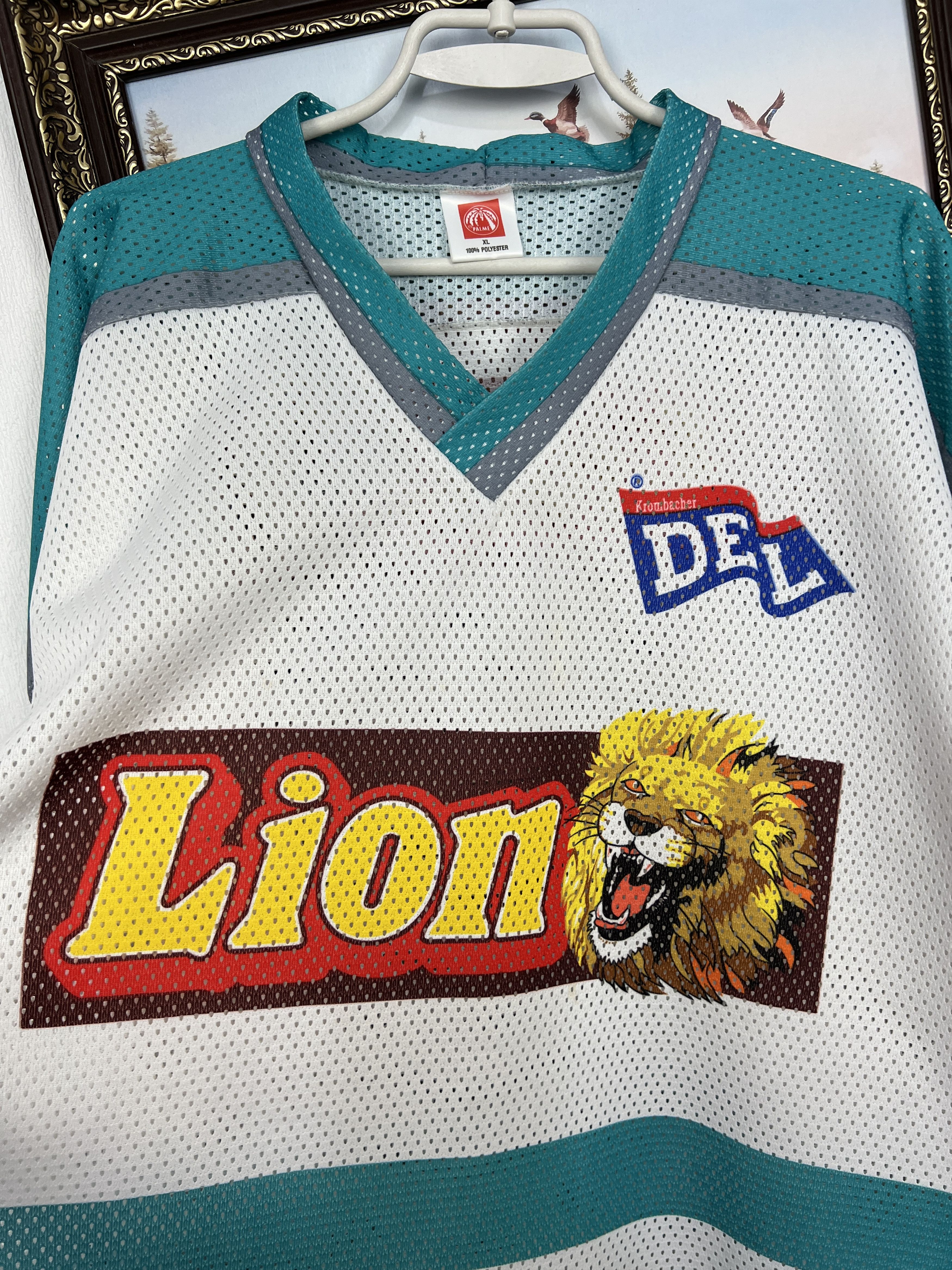Vintage Vintage 90's Frankfurt Lions Ice Hockey #9 Ziesche Size US XL / EU 56 / 4 - 3 Thumbnail