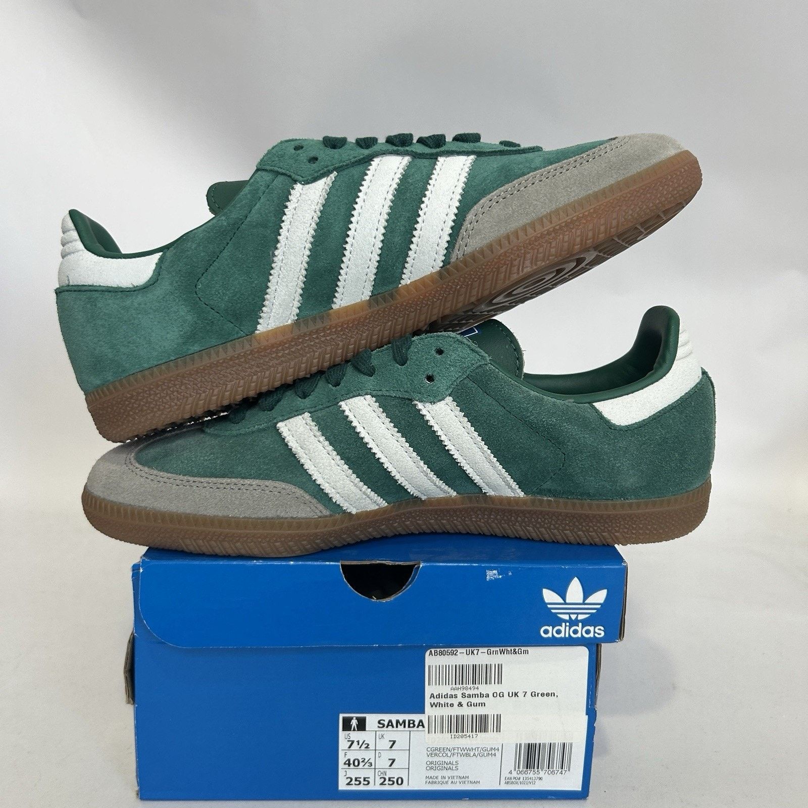 Adidas Adidas Samba OG “Collegiate Green White Gum” ID2054 Size US 8.5 / IT 38.5 - 3 Thumbnail