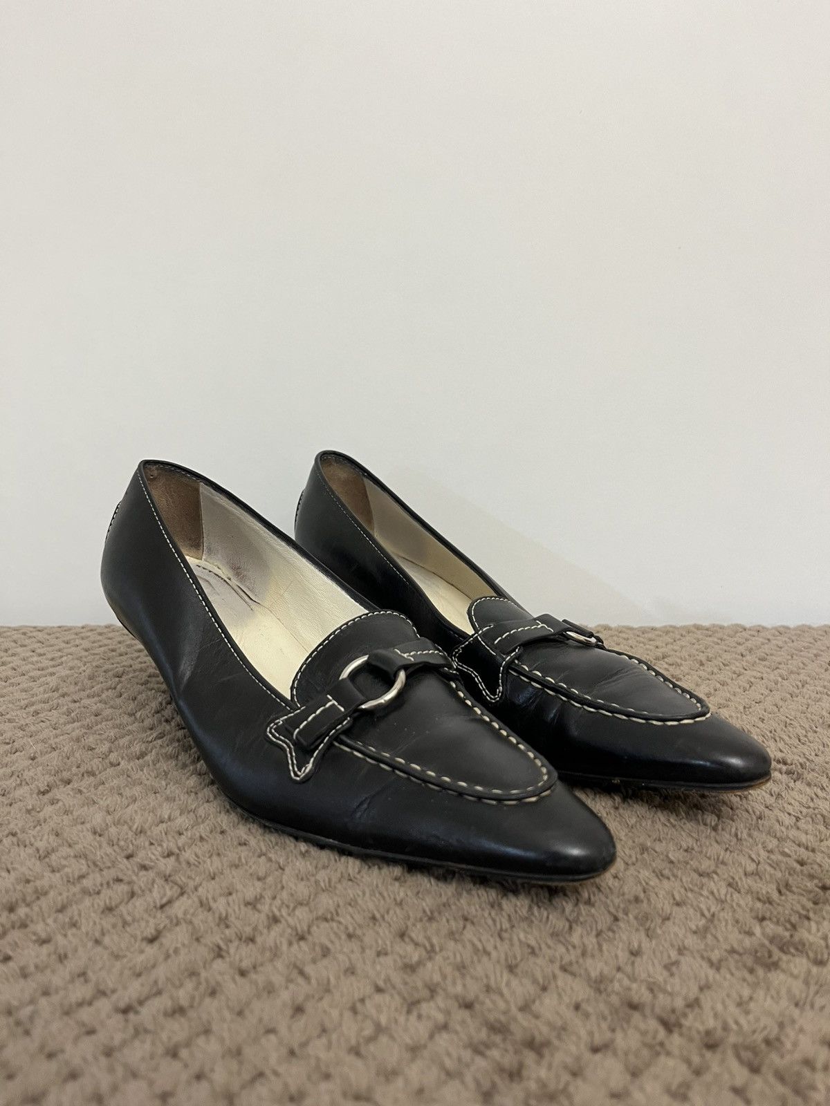 Tod's Tod’s Vintage Black Leather Heeled Sandals Elegant Size US 6 Size US 6 / IT 36 - 1 Thumbnail