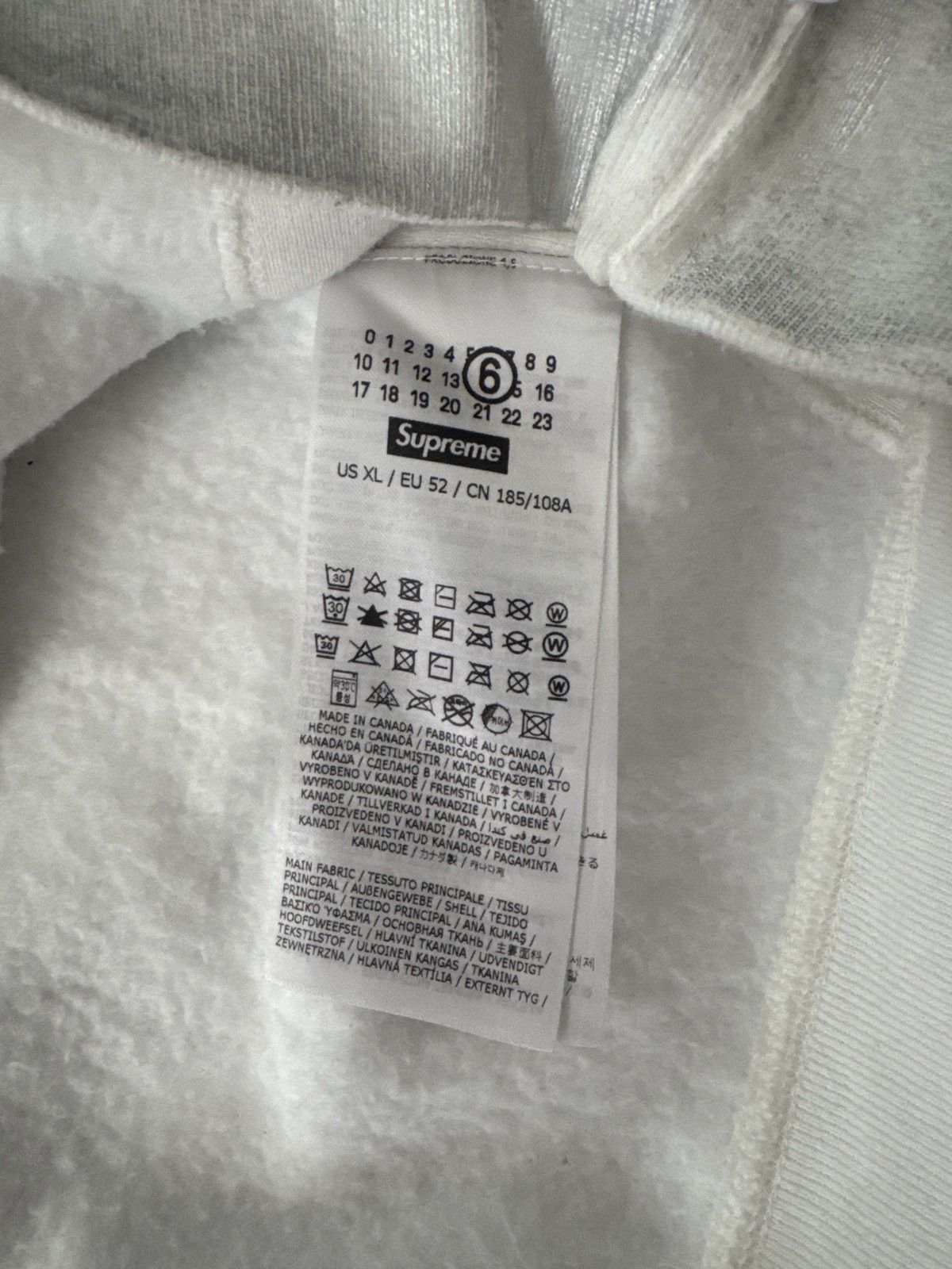 Maison Margiela × Supreme MM6 x Supreme SS24 Foil Bogo Hoodie Size US XL / EU 56 / 4 - 5 Thumbnail