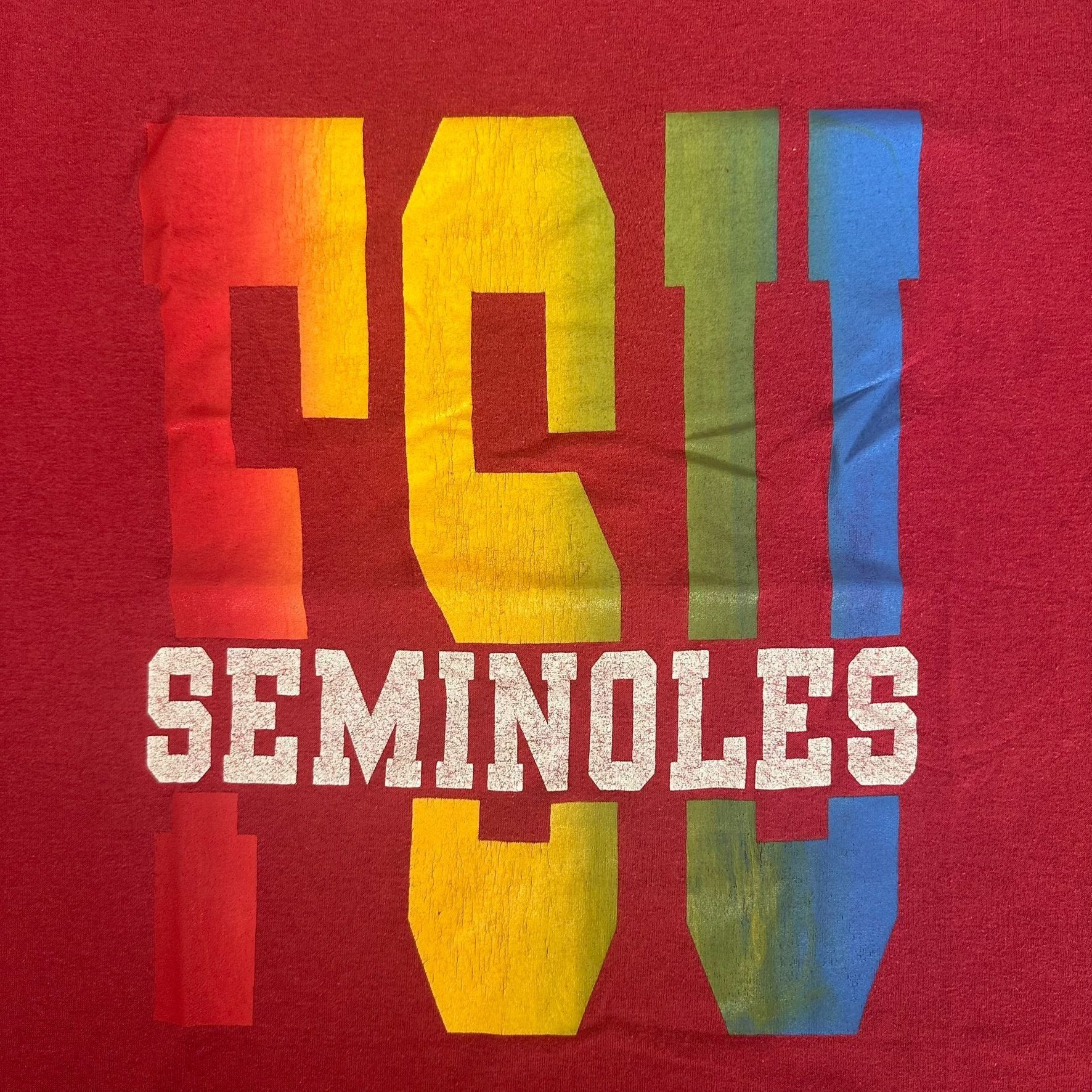 Champion Vintage 90s Florida State University Seminoles T-Shirt Red F Size US L / EU 52-54 / 3 - 2 Thumbnail