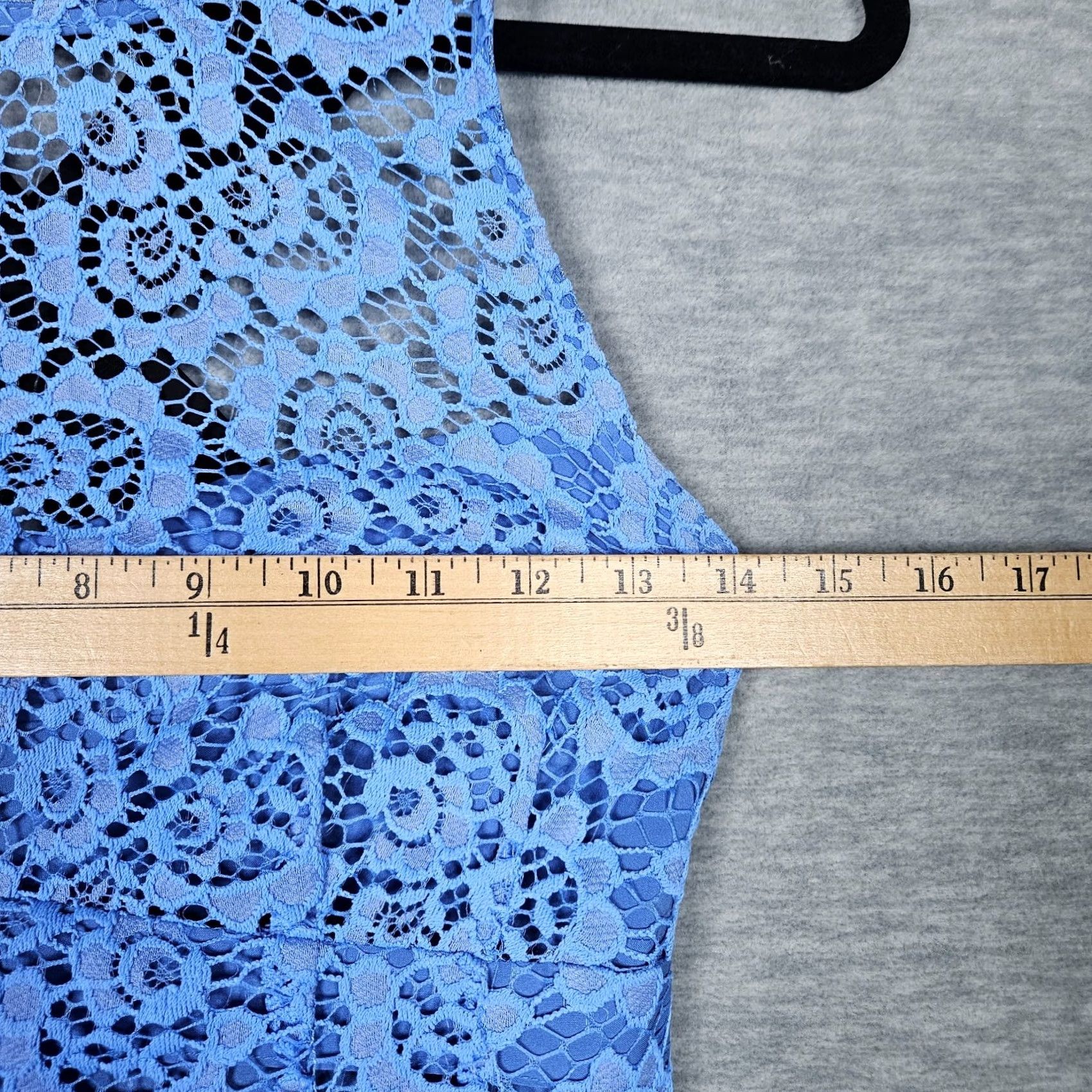 Nanette Lepore Nanette Lepore Blue Lace Sheath Tie Neck Women's Dress Size 2 Size XS / US 0-2 / IT 36-38 - 7 Thumbnail