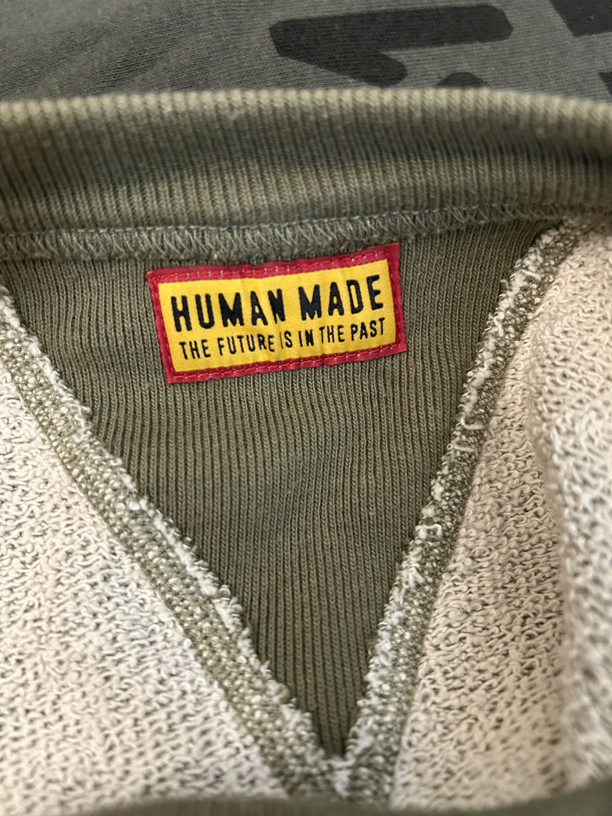 Human Made Human Made Olive Green Slub Knit Sweatshirt Size US XL / EU 56 / 4 - 3 Thumbnail