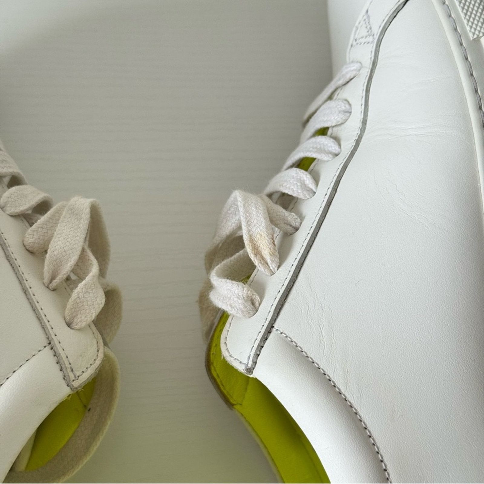 Givenchy Givenchy White and Neon Green Sneakers, Size 39,5, Authentic Size US 9 / IT 39 - 8 Thumbnail
