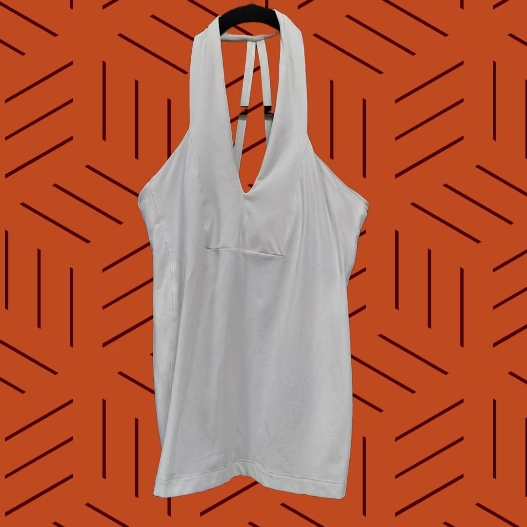 Lululemon Lululemon Athletica White Halter Top Solid Knit Sleeveless Women Size 8 Size M / US 6-8 / IT 42-44 - 1 Thumbnail