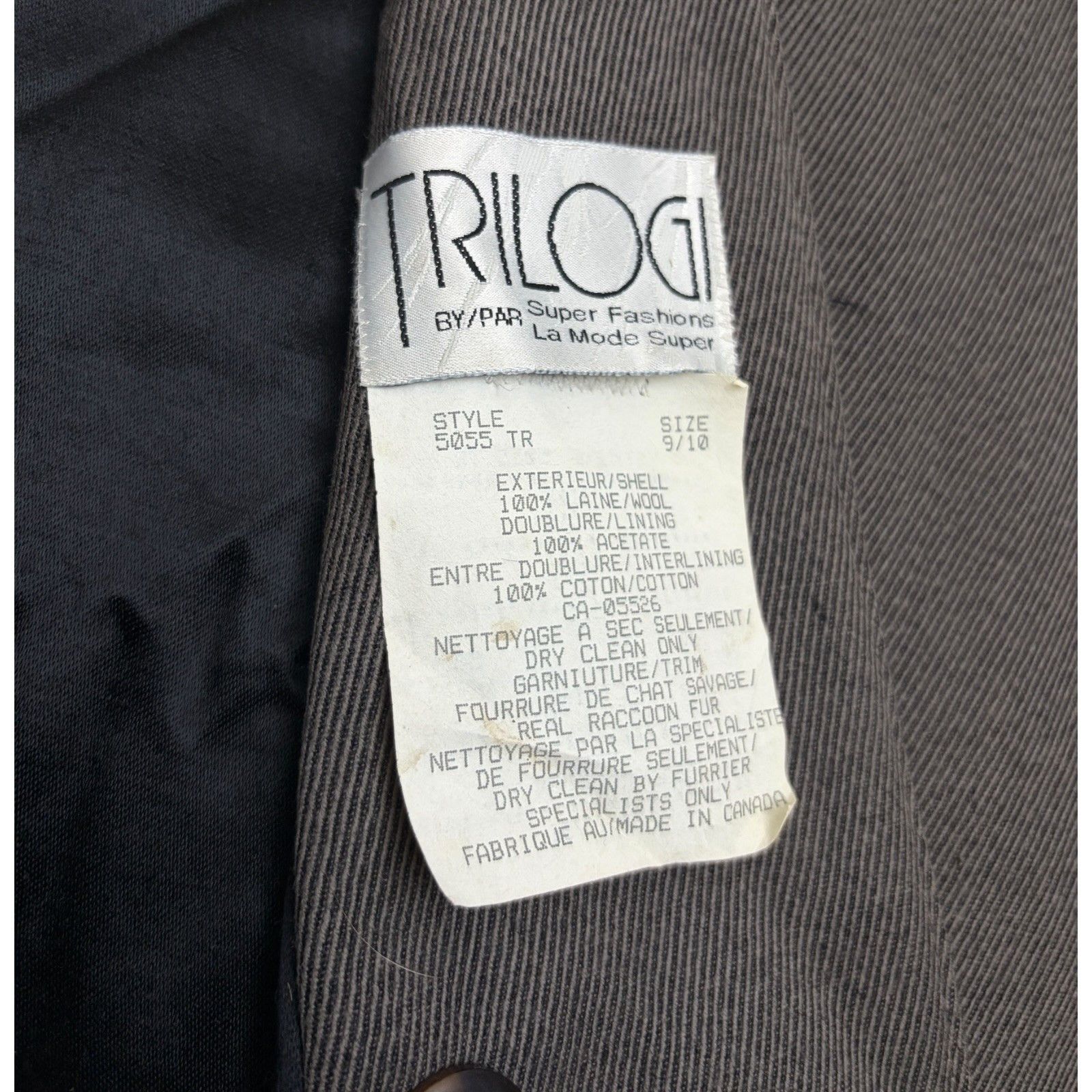 Vintage VINTAGE WOOL FUR Trilogi Long Gray Trench Business Coat 10 Size L / US 10 / IT 46 - 2 Thumbnail