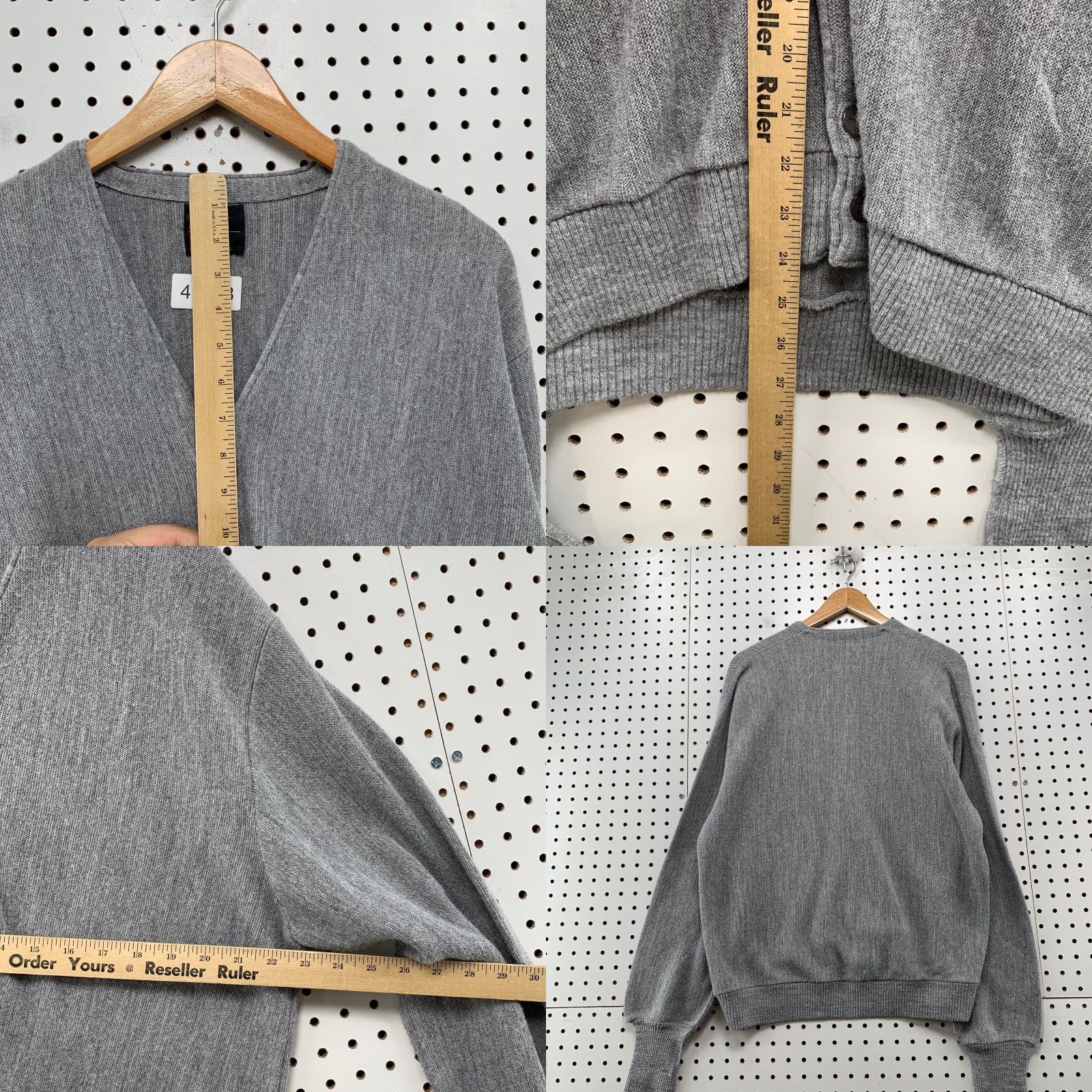 Vintage VINTAGE Arnold Palmer Robert Bruce Cardigan Sweater Mens XL Gray Wool Grandpa Size US XL / EU 56 / 4 - 8 Thumbnail