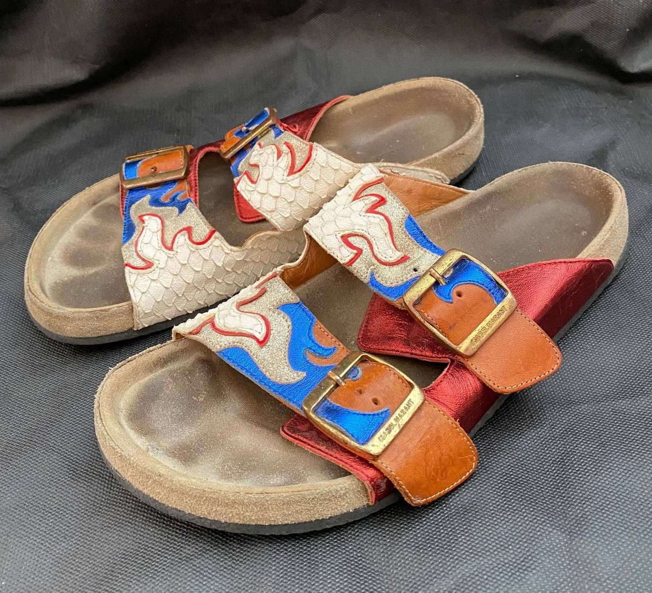 Isabel Marant 🔥 Isabel Marant Double-Buckle Flame Flat Sandal, Red Size US 5.5 / EU 38 - 11 Thumbnail