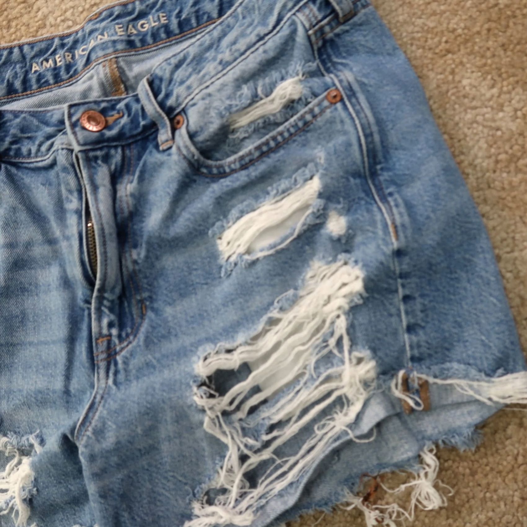 American Eagle Outfitters VINTAGE American Eagle Outfitters Tomgirl Short Denim Shorts Womens 8 blue stretch denim Casual 90s Boys? Size 30" / US 8 / IT 44 - 3 Thumbnail