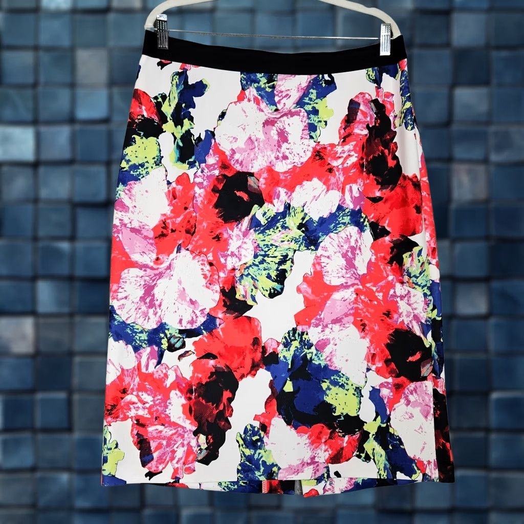 MILLY MILLY Skirt Women's Rosabella Graffiti Print Tube Skirt Size XL Multicolor Size 40" / US 18 - 1 Thumbnail