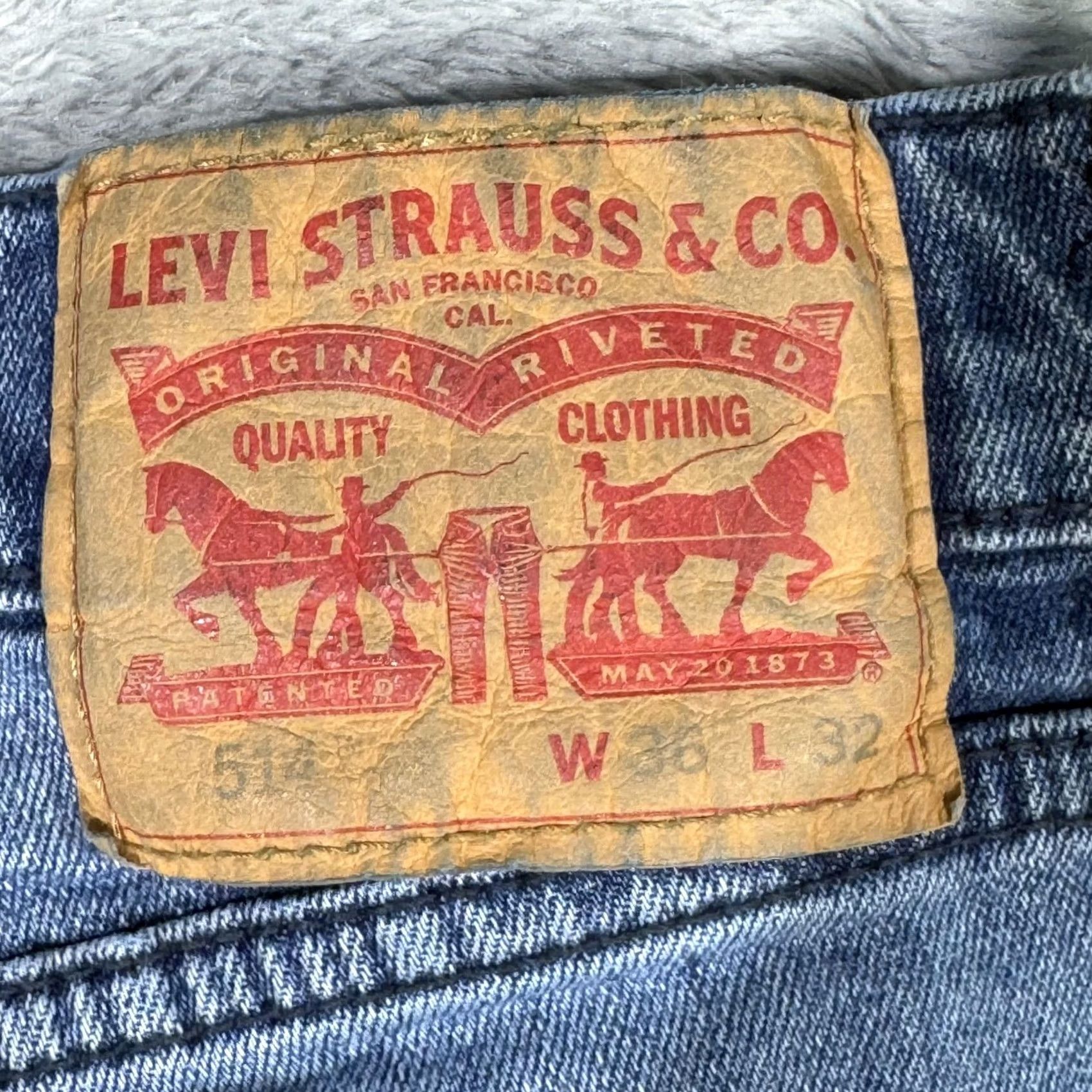Levi's VINTAGE Levi’s 514 Jeans Mens 36x32 Blue Straight Fit Stretch Denim 5 Pocket Zip Fly Size US 36 / EU 52 - 3 Thumbnail