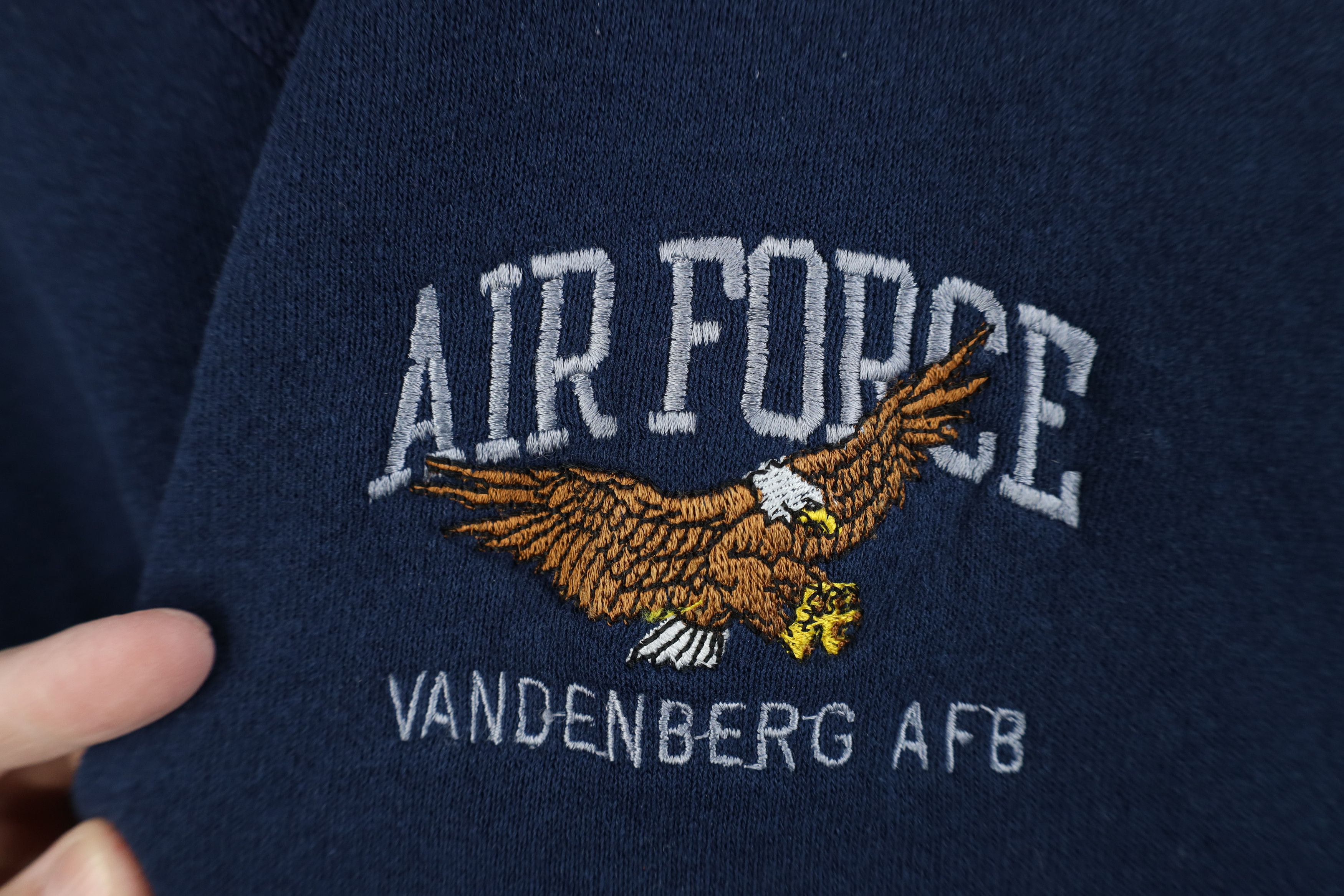Vintage Vintage 90s Vandenberg Air Force Base Crewneck Sweatshirt Size US XL / EU 56 / 4 - 4 Thumbnail