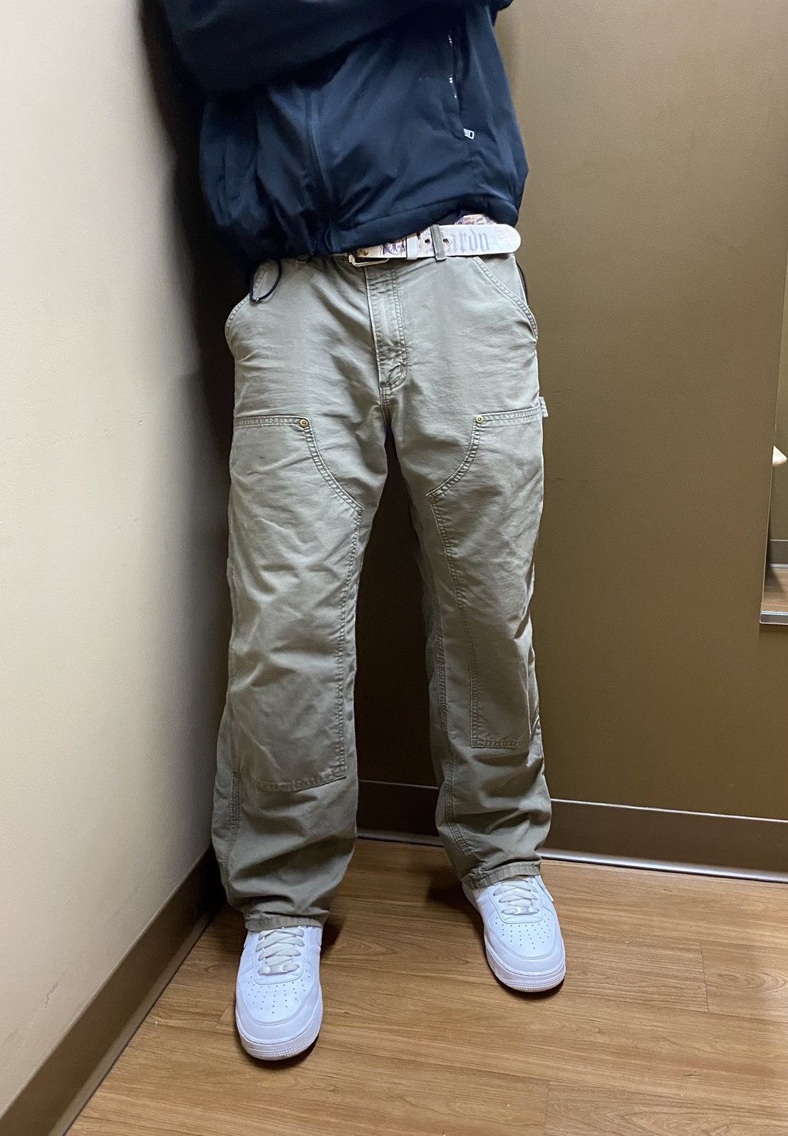 Vintage Olive Green Carhartt Double Knee Carpenter Pants