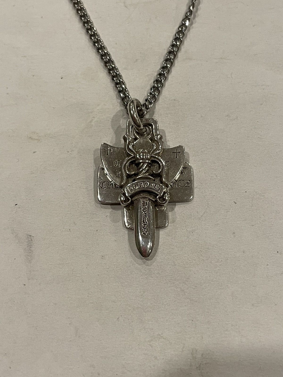 Chrome Hearts Chrome Hearts 3 Trinkets Dagger Pendant Cuban Chain