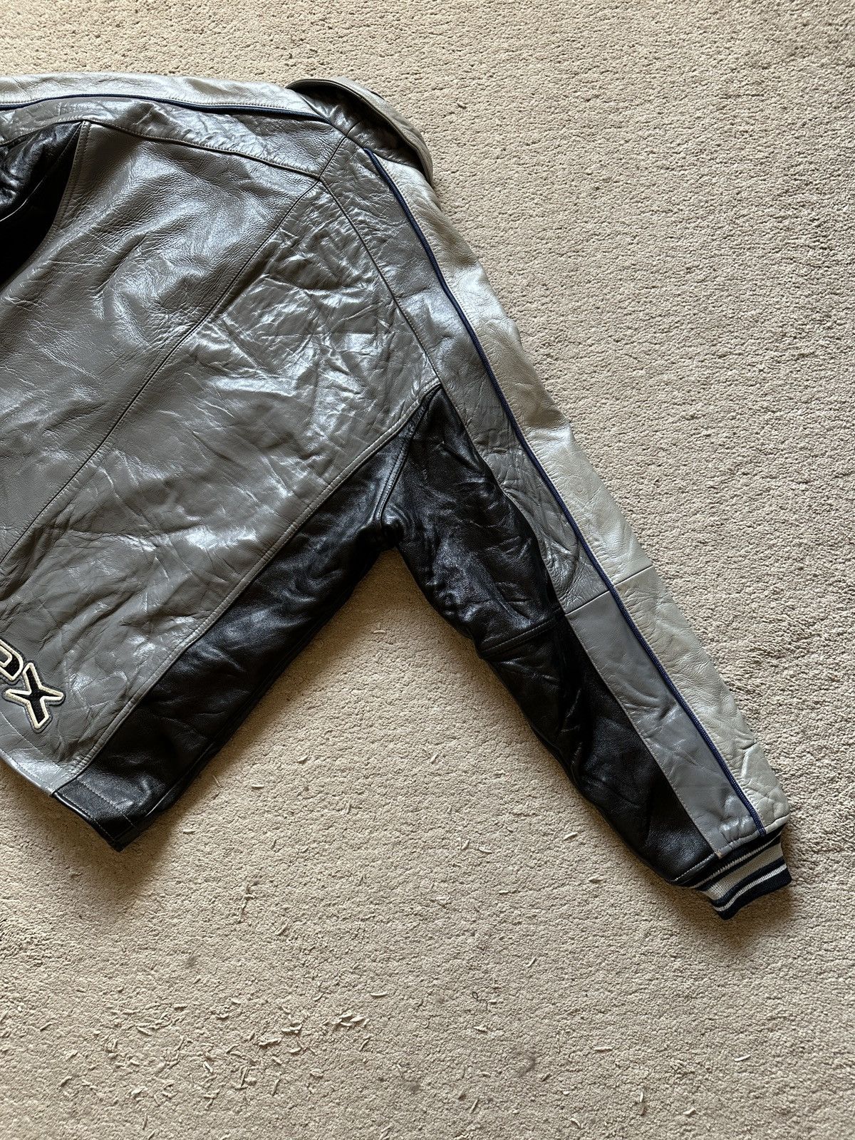 Avirex × Vintage 1990s Avirex Spirit of American Leather Varsity Jacket Size US XL / EU 56 / 4 - 16 Thumbnail
