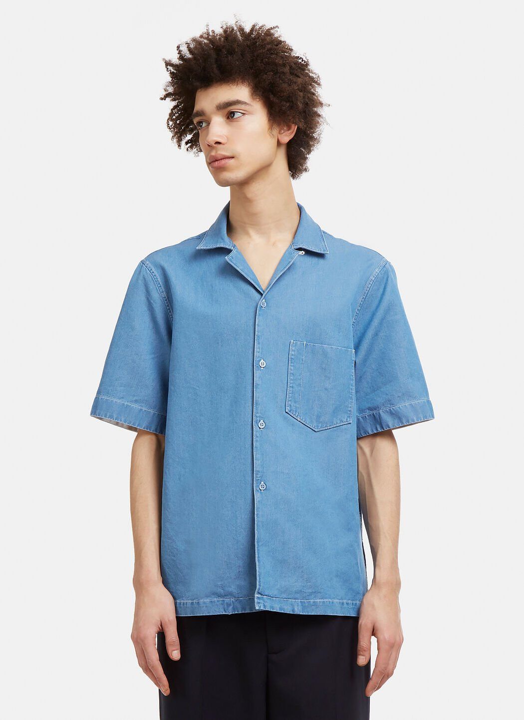 Acne Studios Acne Studios Elm Short Sleeve Denim Shirt Size US M / EU 48-50 / 2 - 2 Thumbnail