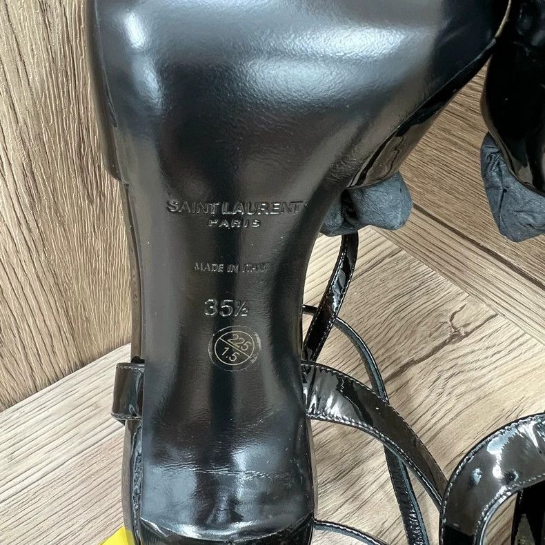 Yves Saint Laurent saint Laurent Black patent leather bow heels 2501-Nextarrow Size US 5 / IT 35 - 2 Thumbnail