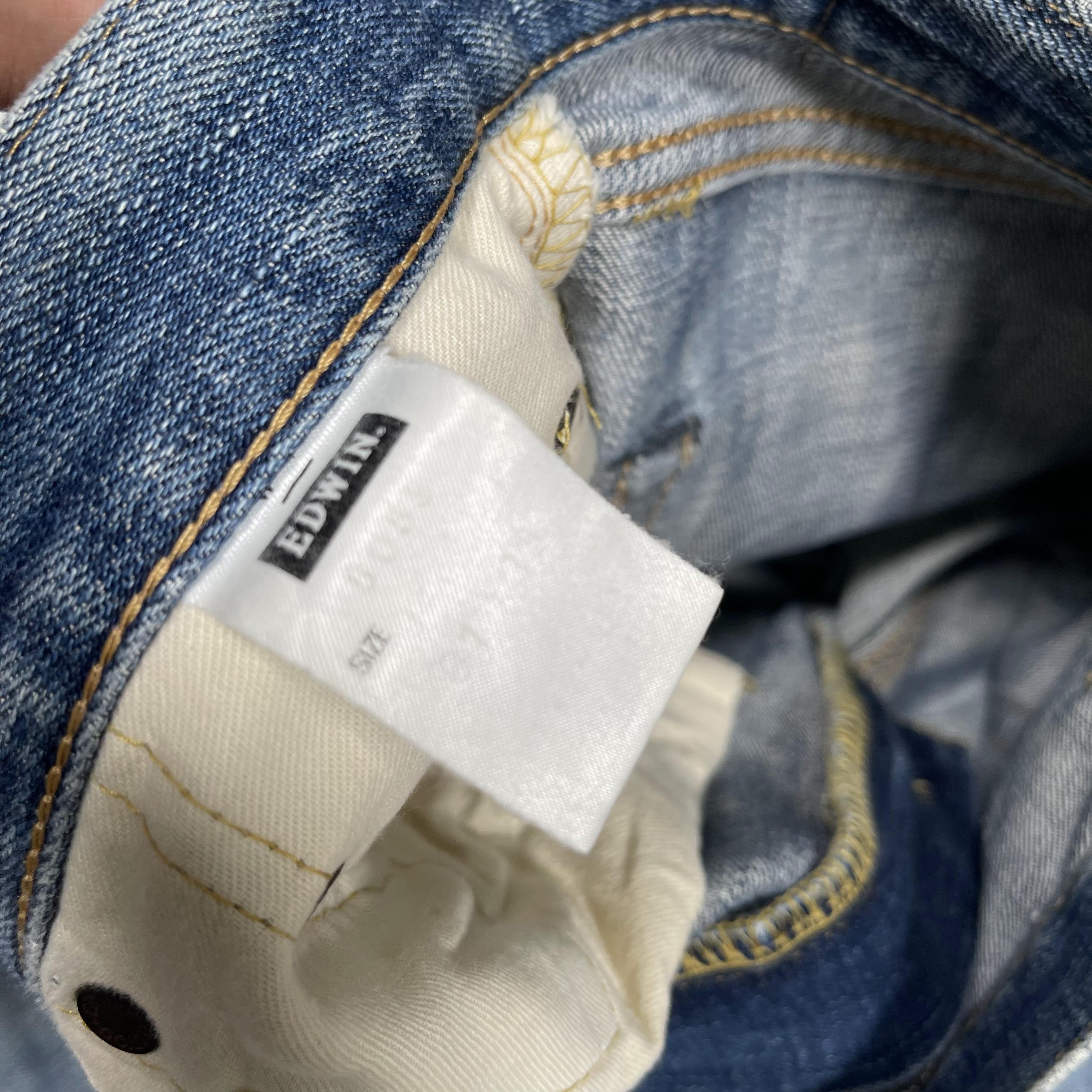 Edwin × Vintage Vintage 1980s Edwin 505 Selvedge Washed Distressed Jeans Size US 30 / EU 46 - 13 Thumbnail