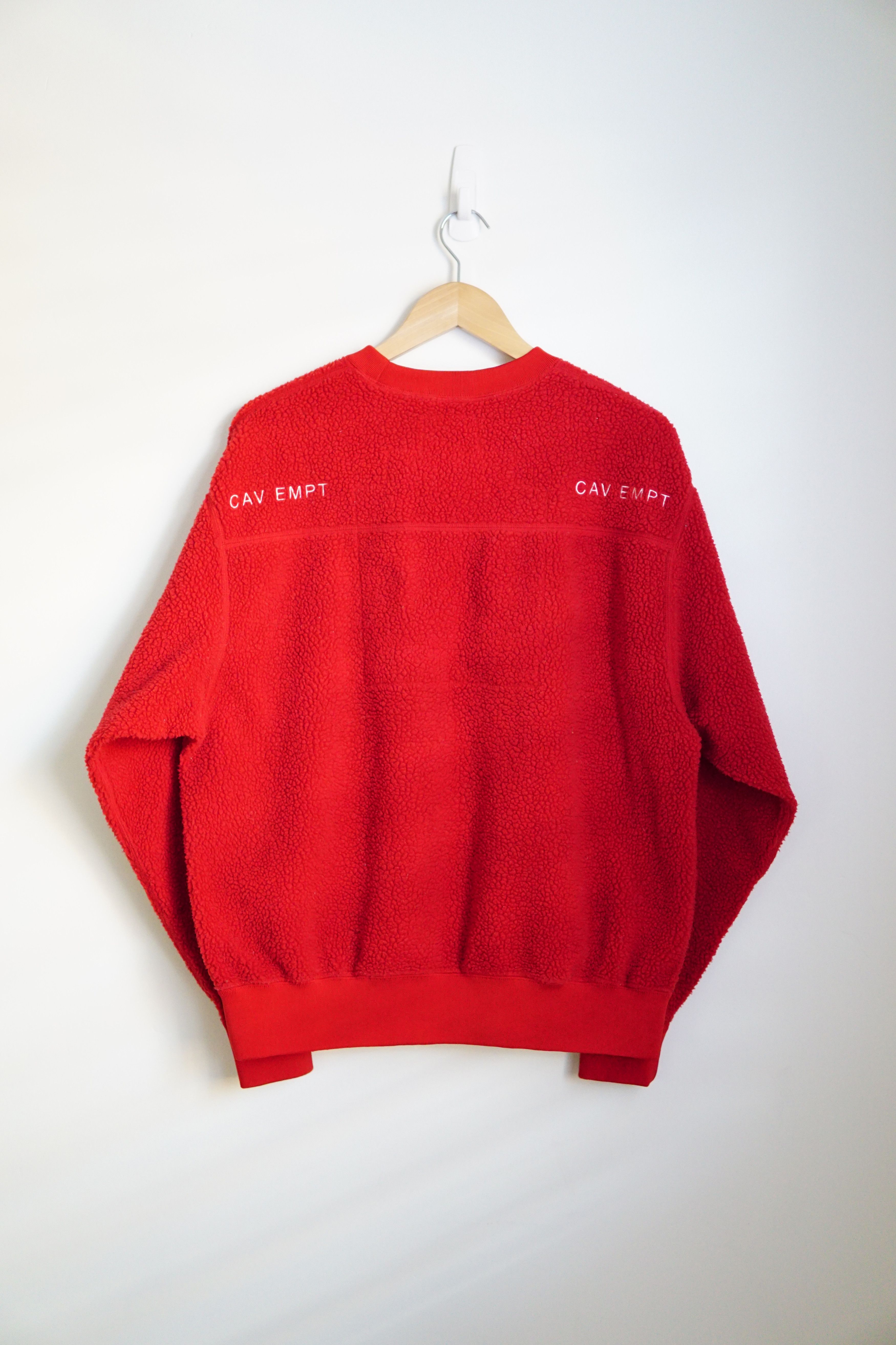 Cav Empt SS17 Red Fleece Crewneck Size US M / EU 48-50 / 2 - 2 Thumbnail