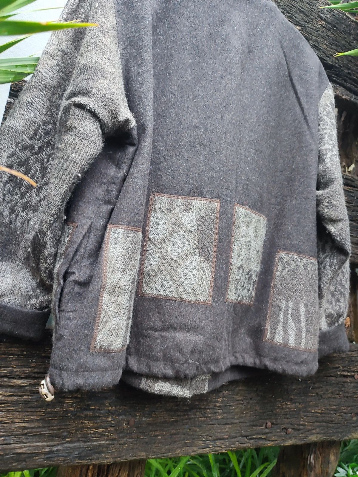 Japanese Brand Trois Onze Cinq Patchwork Wool Jacket – Made in Japan Size M / US 6-8 / IT 42-44 - 8 Thumbnail