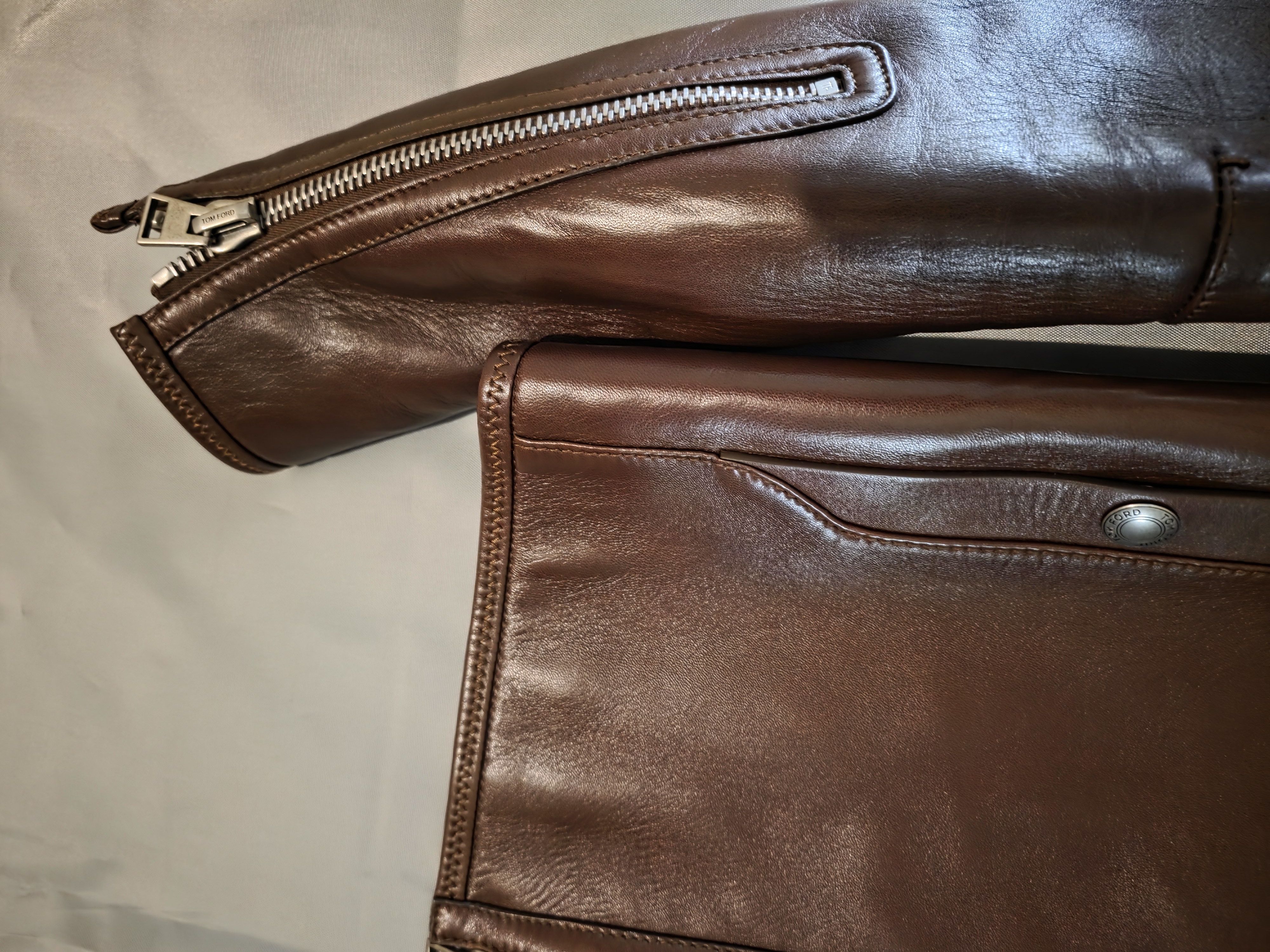 Tom Ford Tom ford Brown cafe jacket Size US S / EU 44-46 / 1 - 6 Thumbnail