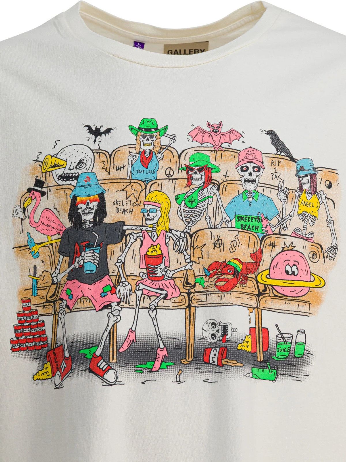Gallery Dept. o1mle0226 Skeleton Beach Theater T-Shirt in White Size US XXL / EU 58 / 5 - 3 Thumbnail