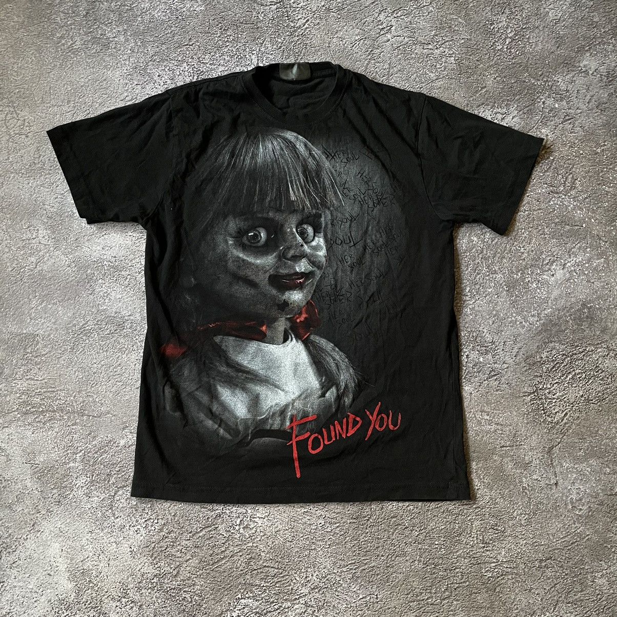 Vintage Vintage 00s Annabelle Graphic Tee Horror Dark Grunge Boxy M Size US M / EU 48-50 / 2 - 2 Thumbnail