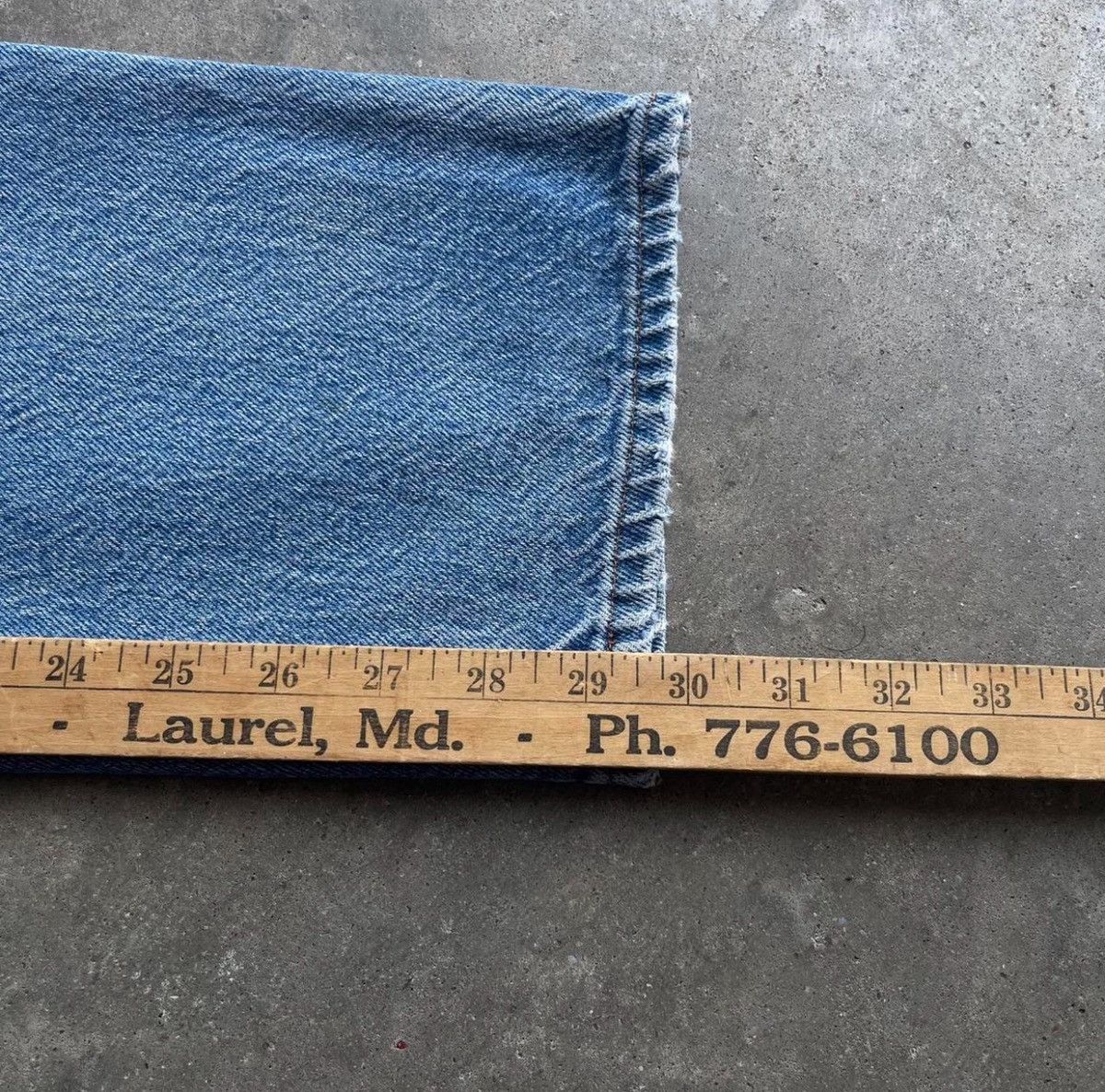 Vintage Faded distressed slim jeans Size US 30 / EU 46 - 6 Thumbnail