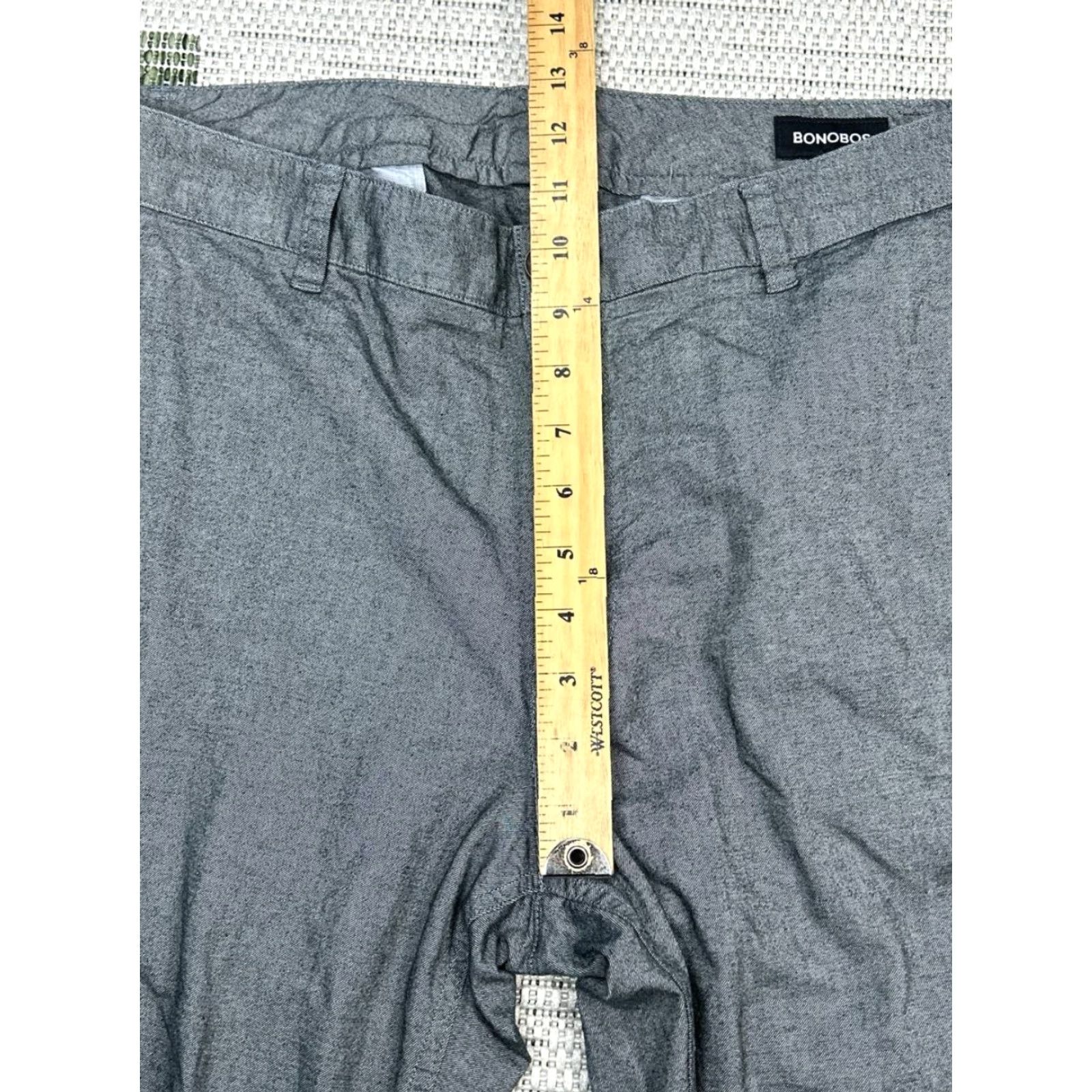 Bonobos Bonobos Slim Chino Pants Mens 34x30 Gray Heathered Cotton Spandex Straight Leg Casual Business Men Size US 34 / EU 50 - 7 Thumbnail