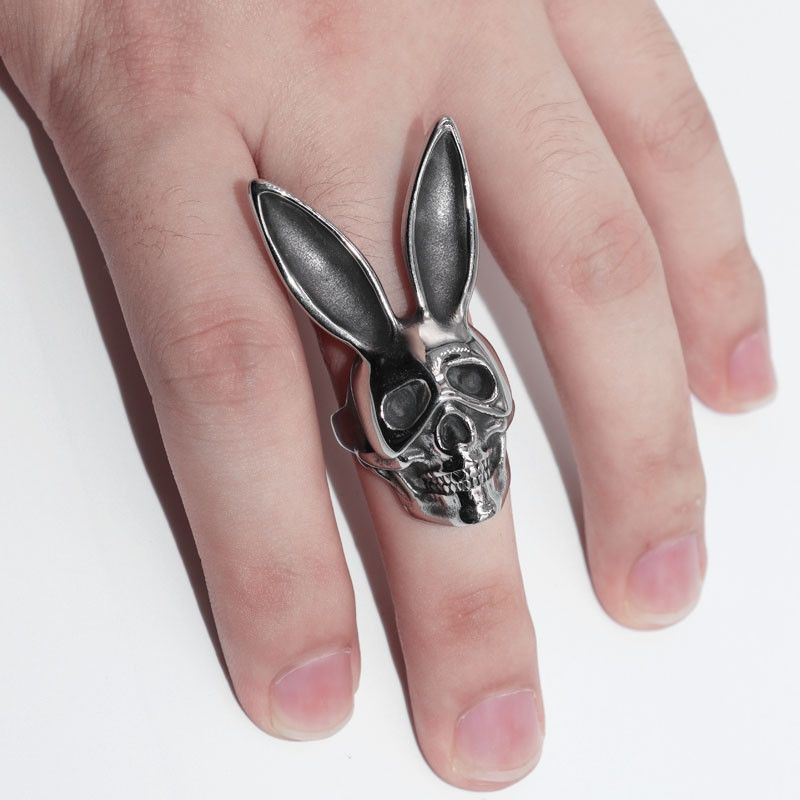Jewelry × Vintage Skull Rabbit Punk Ring Size ONE SIZE - 1 Thumbnail