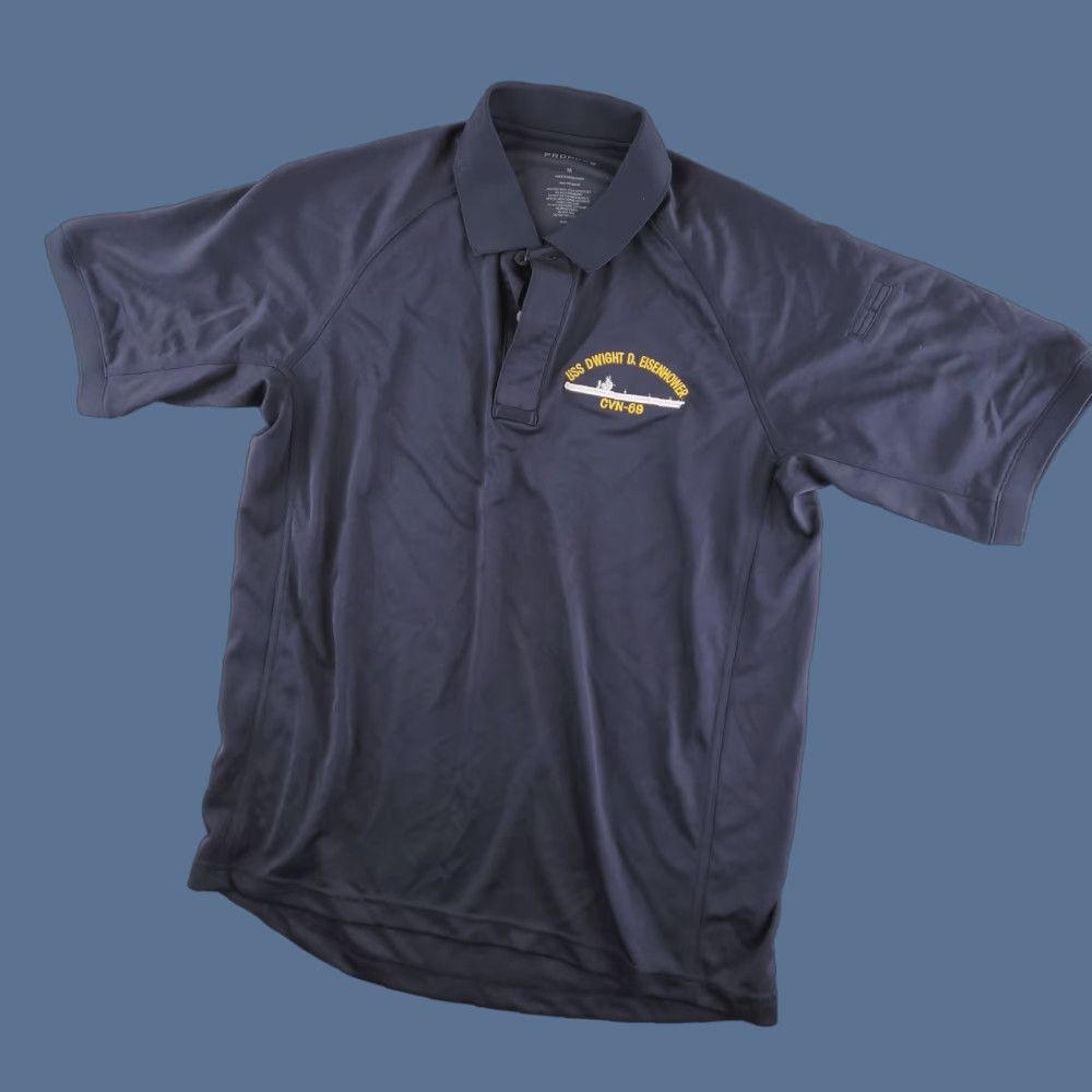 Propper Propper Shirt Mens Medium Black Polo USS Dwight Eisenhower Tactical Performance Size US M / EU 48-50 / 2 - 1 Thumbnail