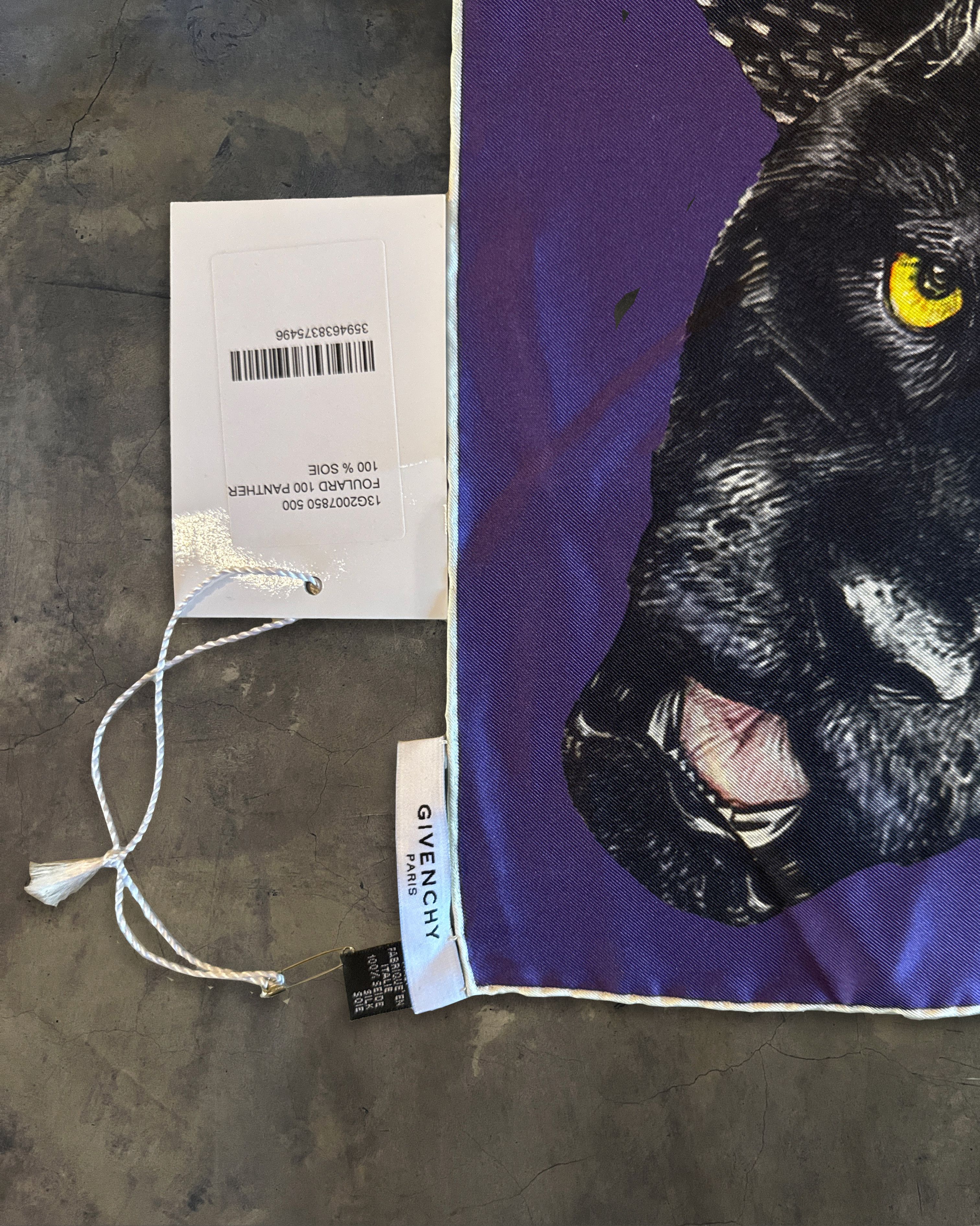 Givenchy GIVENCHY SS2011 PANTHER & VIOLET SILK SCARF Size ONE SIZE - 5 Thumbnail