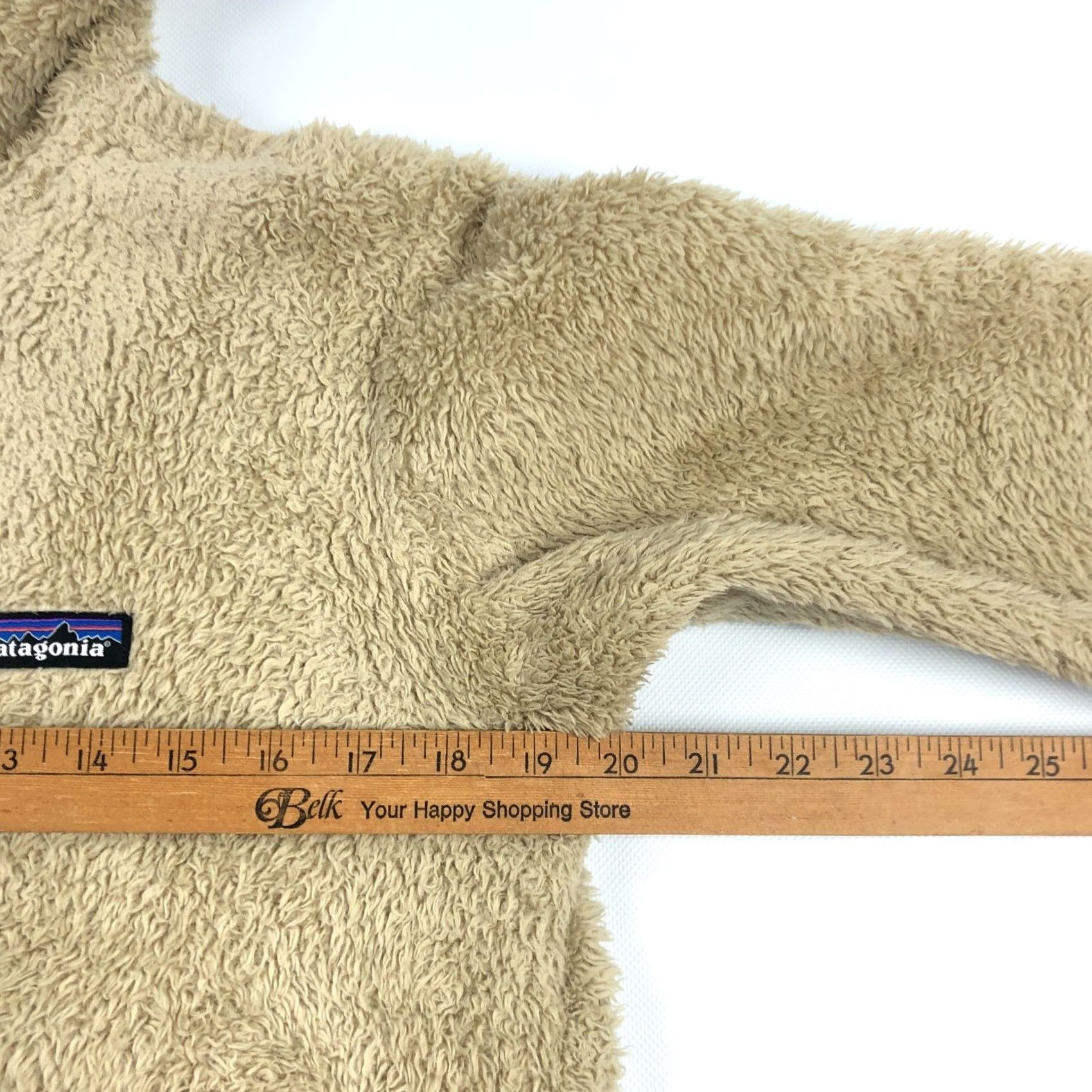 Patagonia Patagonia Los Gatos Hooded Pullover Womens XS Fleece Khaki Beige Logo Zipper Active Outdoor Jacket Size XS / US 0-2 / IT 36-38 - 5 Thumbnail