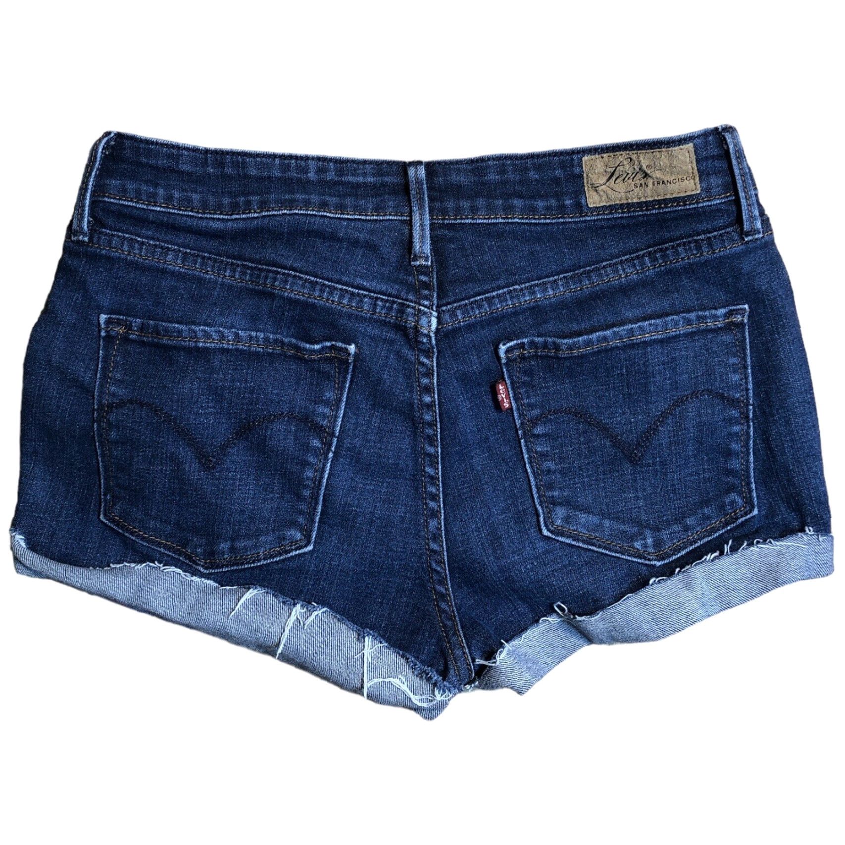 Levi's VINTAGE Levi's Shorts Womens 6 Blue Denim Cut-Off Frayed Hems Zip Fly Cuffed 80s 90s Bohemian Classic Designer Jeans Denim Shorts Womens Reg Size 28" / US 6 / IT 42 - 2 Thumbnail