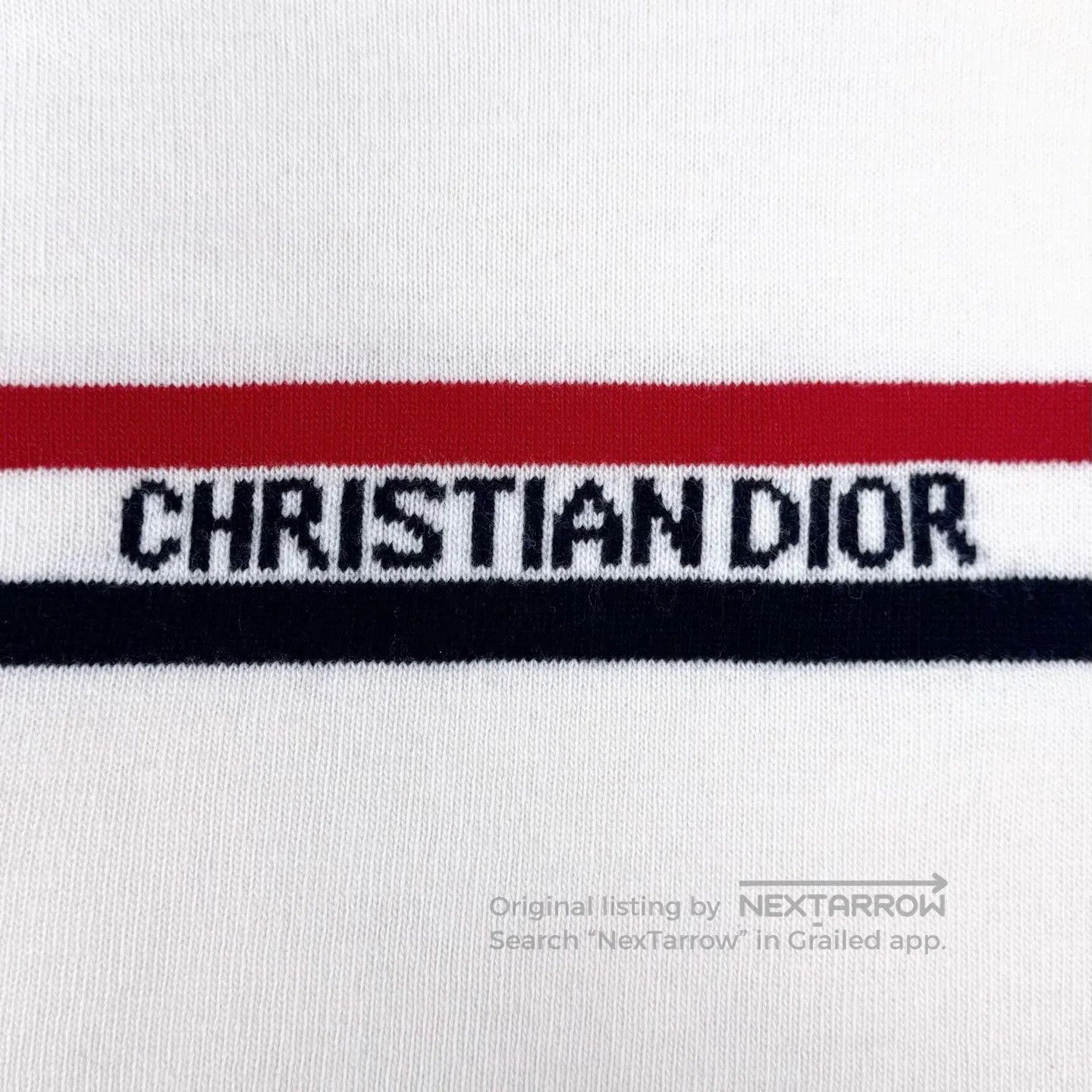 Dior Dior Off-White Gull Collar Striped Intarsia Cashmere Sweat Size XS / US 0-2 / IT 36-38 - 4 Thumbnail