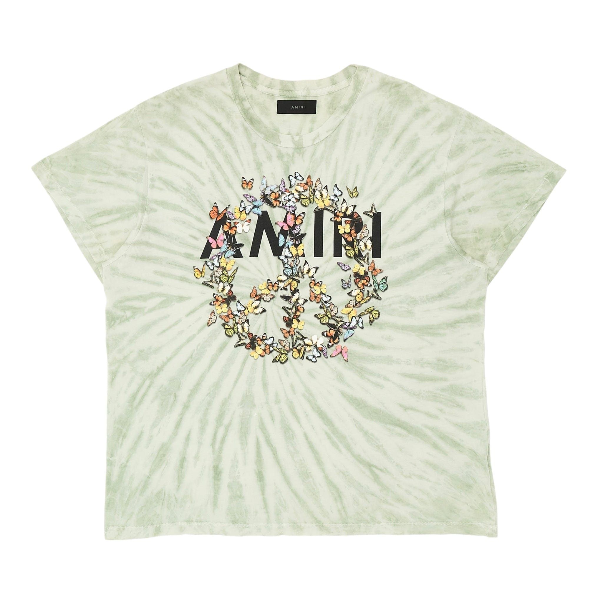 Amiri Amiri Peace Butterfly Short Sleeve Tee Shirt Pale Lime Size US L / EU 52-54 / 3 - 1 Thumbnail