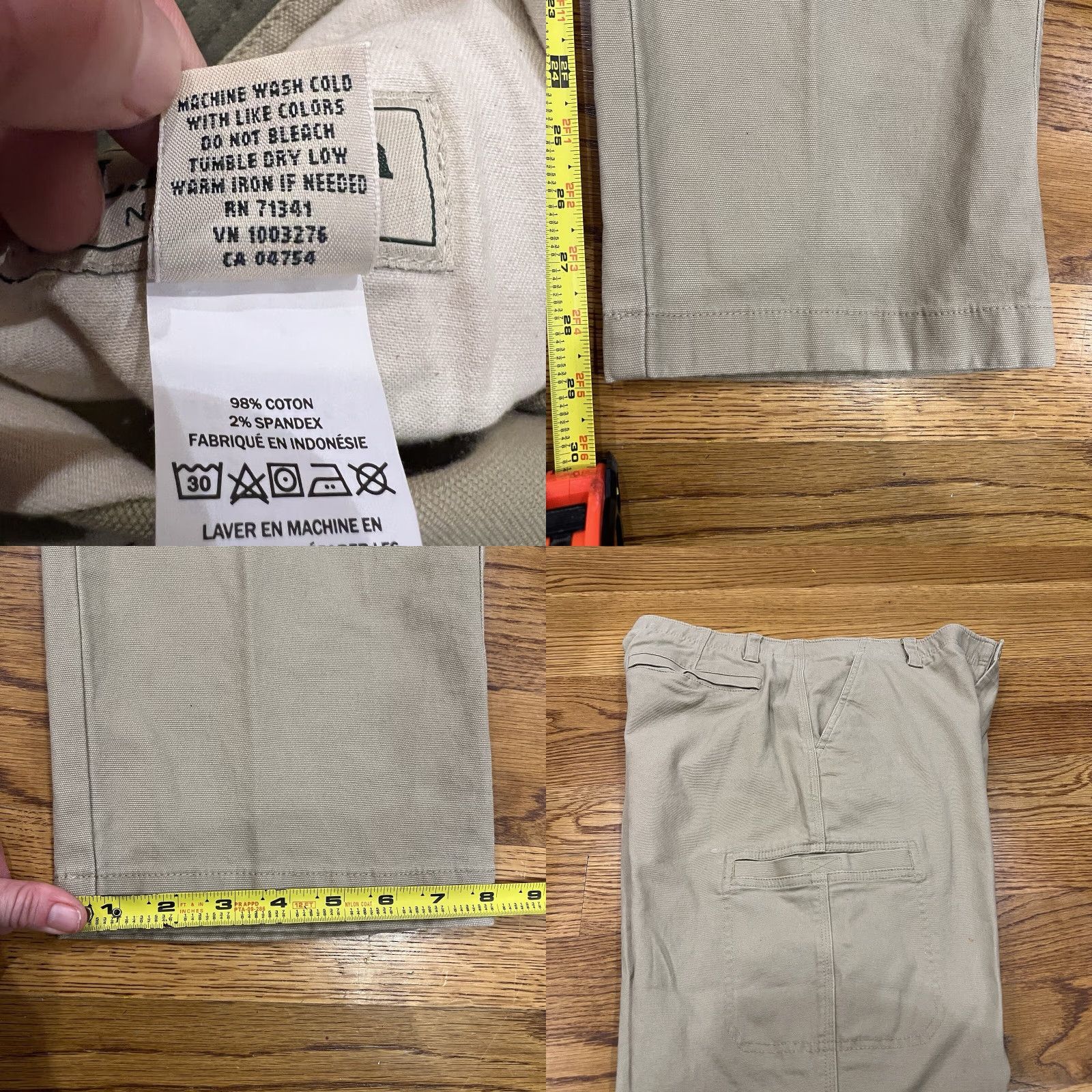 Vintage L.L. Bean Men's Hiking Pants Classic Fit Stretch Chino Beige Size 36 x 29 Size US 36 / EU 52 - 8 Thumbnail