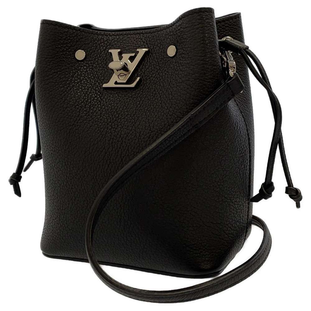 Louis Vuitton Lock Me Bucket Nano Calf Leather Black