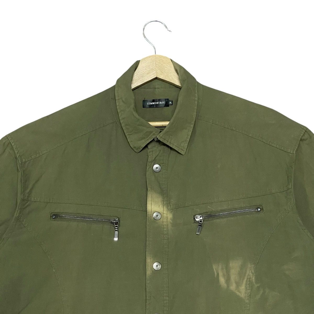 Japanese Brand Vintage Commontage 3/4 Sleeve 100% Silk Utility Army Shirt Size US XXL / EU 58 / 5 - 6 Thumbnail