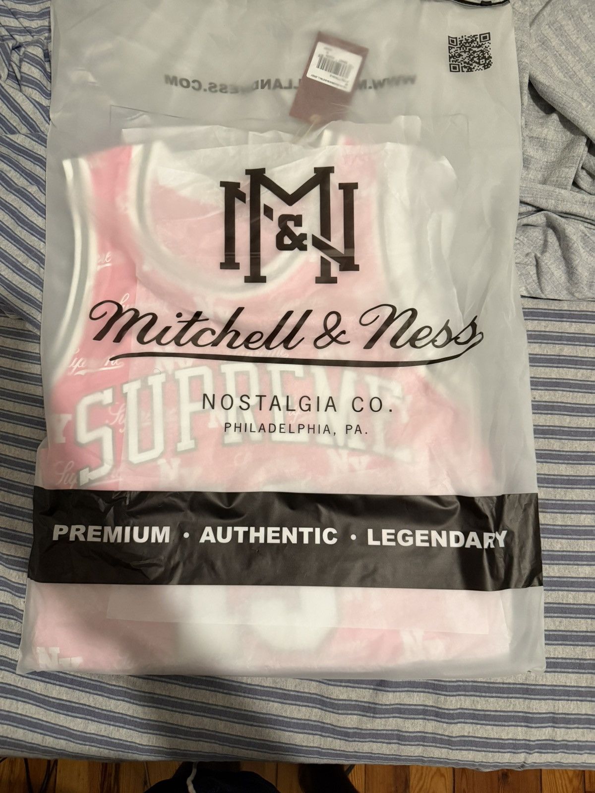 Mitchell & Ness × Supreme Supreme®/Mitchell & Ness® Monogram Basketball Jersey - Pink Size US M / EU 48-50 / 2 - 4 Thumbnail