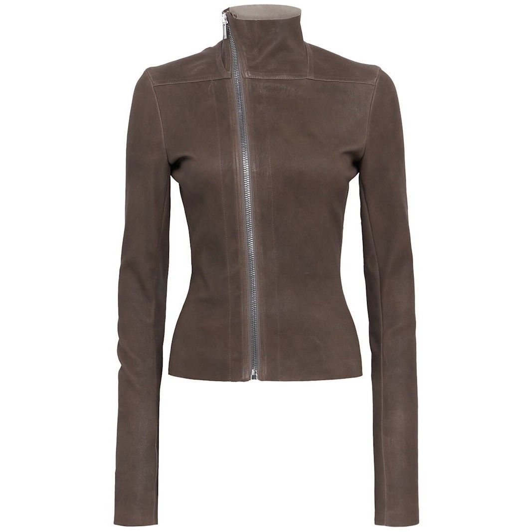 Rick Owens RICK OWENS Gary Brown Leather Zip Jacket New & Authentic (Wo Size M / US 6-8 / IT 42-44 - 1 Thumbnail