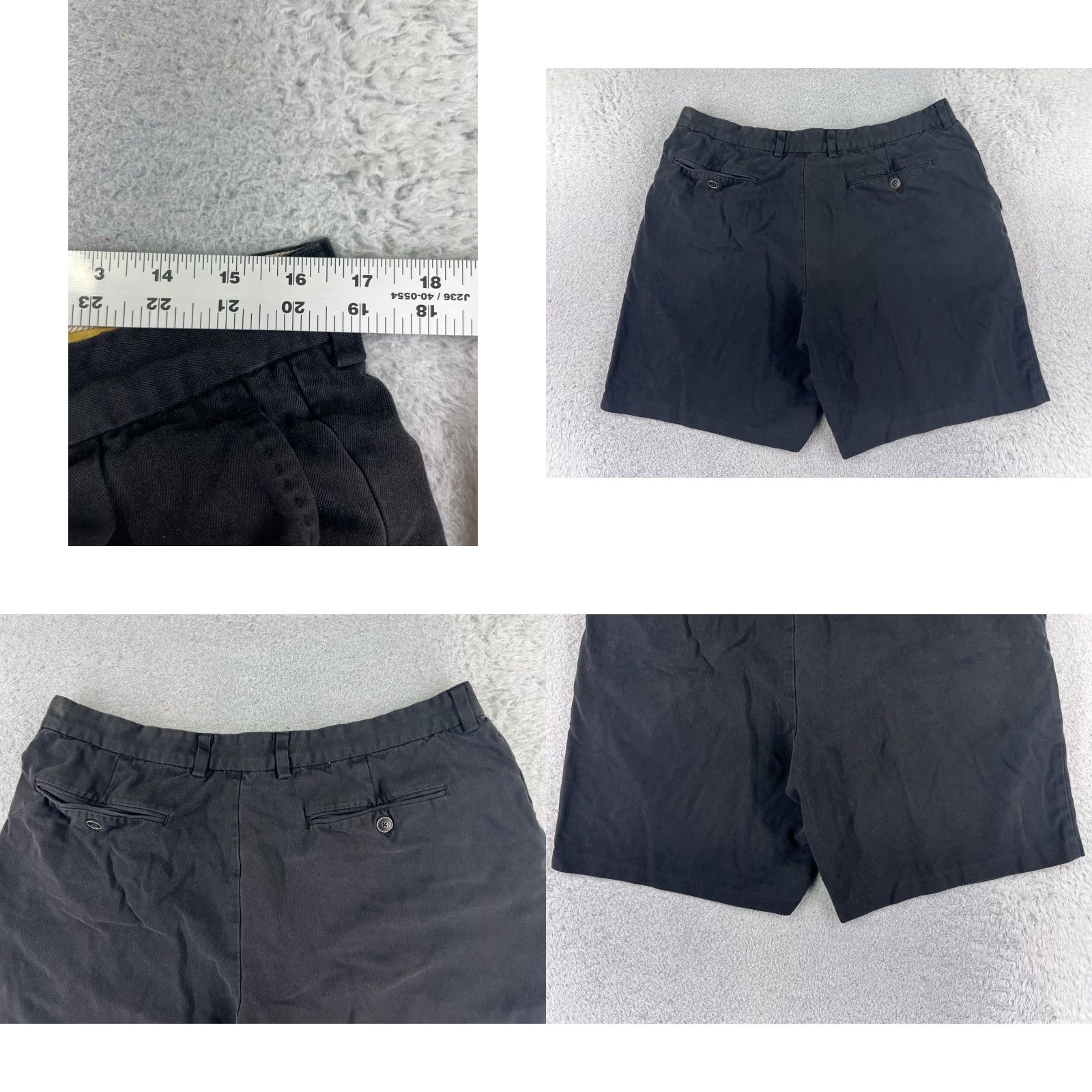 Tommy Bahama Tommy Bahama Shorts Men 36 Black Silk Blend Bermuda Pleated Herringbone 36x9 Size US 36 / EU 52 - 9 Thumbnail
