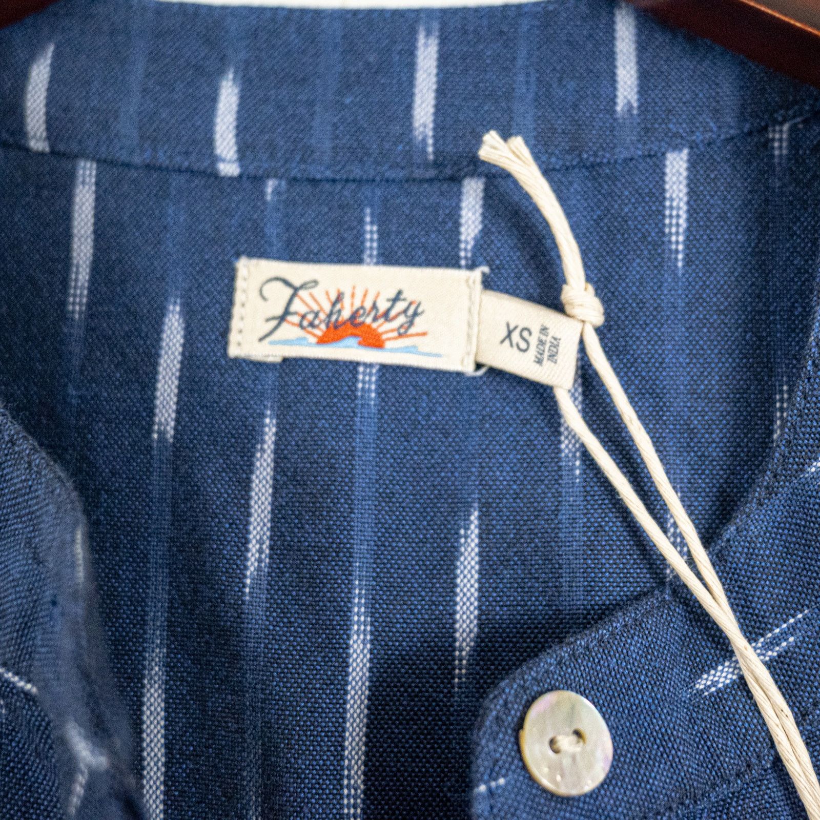 Faherty Faherty $198 Women's Saylor Dress in Midnight Ikat blue Size XS / US 0-2 / IT 36-38 - 6 Thumbnail