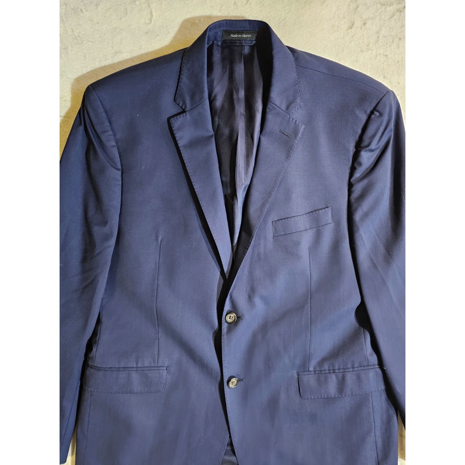 Ralph Lauren Ralph Lauren Signature Black Label Blazer 100% Wool Mens 46R Blue Suit Coat Size 46R - 3 Thumbnail