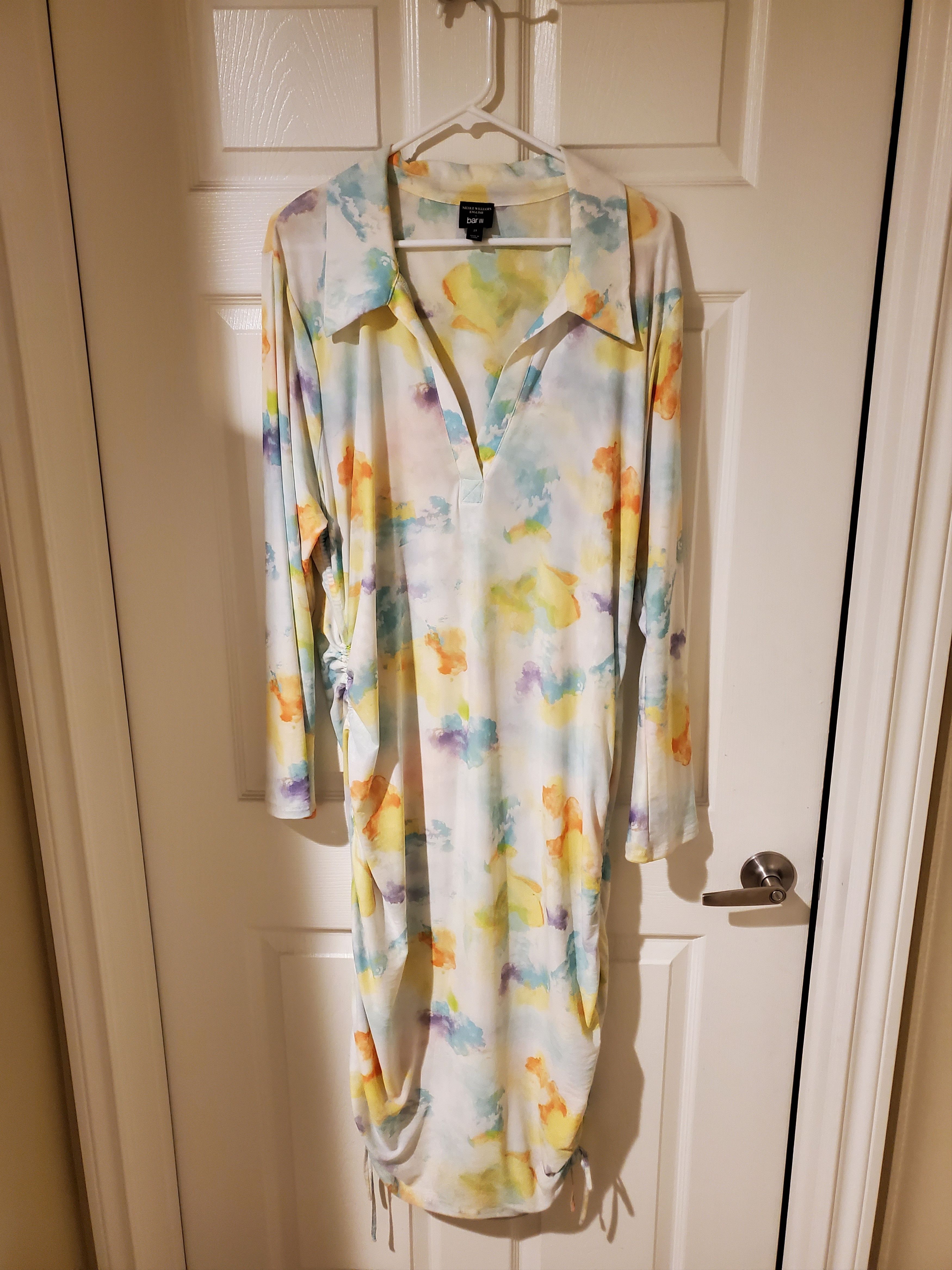 Bar III Bar lll plus size watercolor tie-dye dress from Macy's Size XXL / US 16-18 / IT 52-54 - 1 Thumbnail