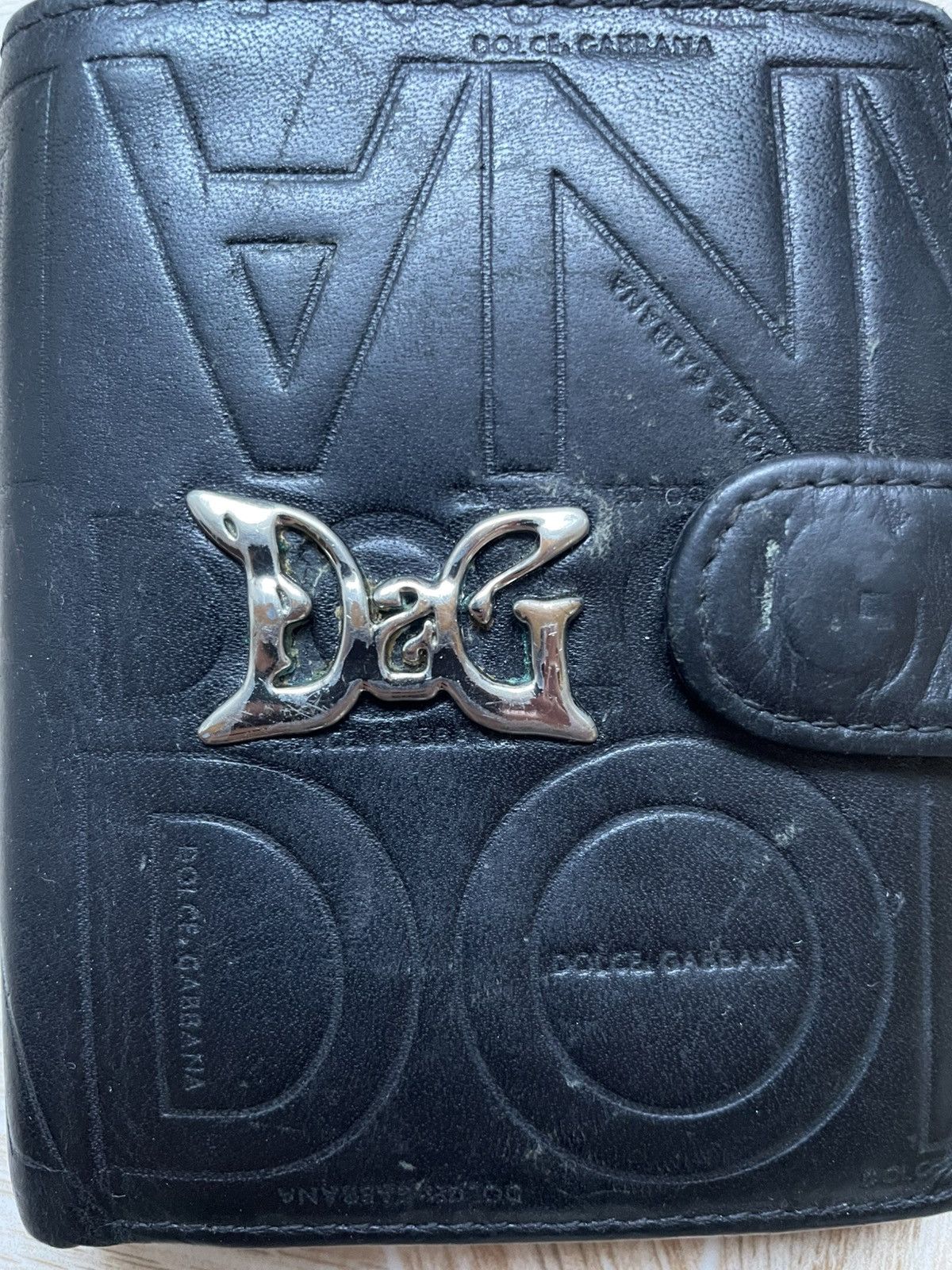 Dolce & Gabbana Hype Vintage Luxury Dolce Gabbana Leather Wallet Black Italy Size ONE SIZE - 2 Thumbnail